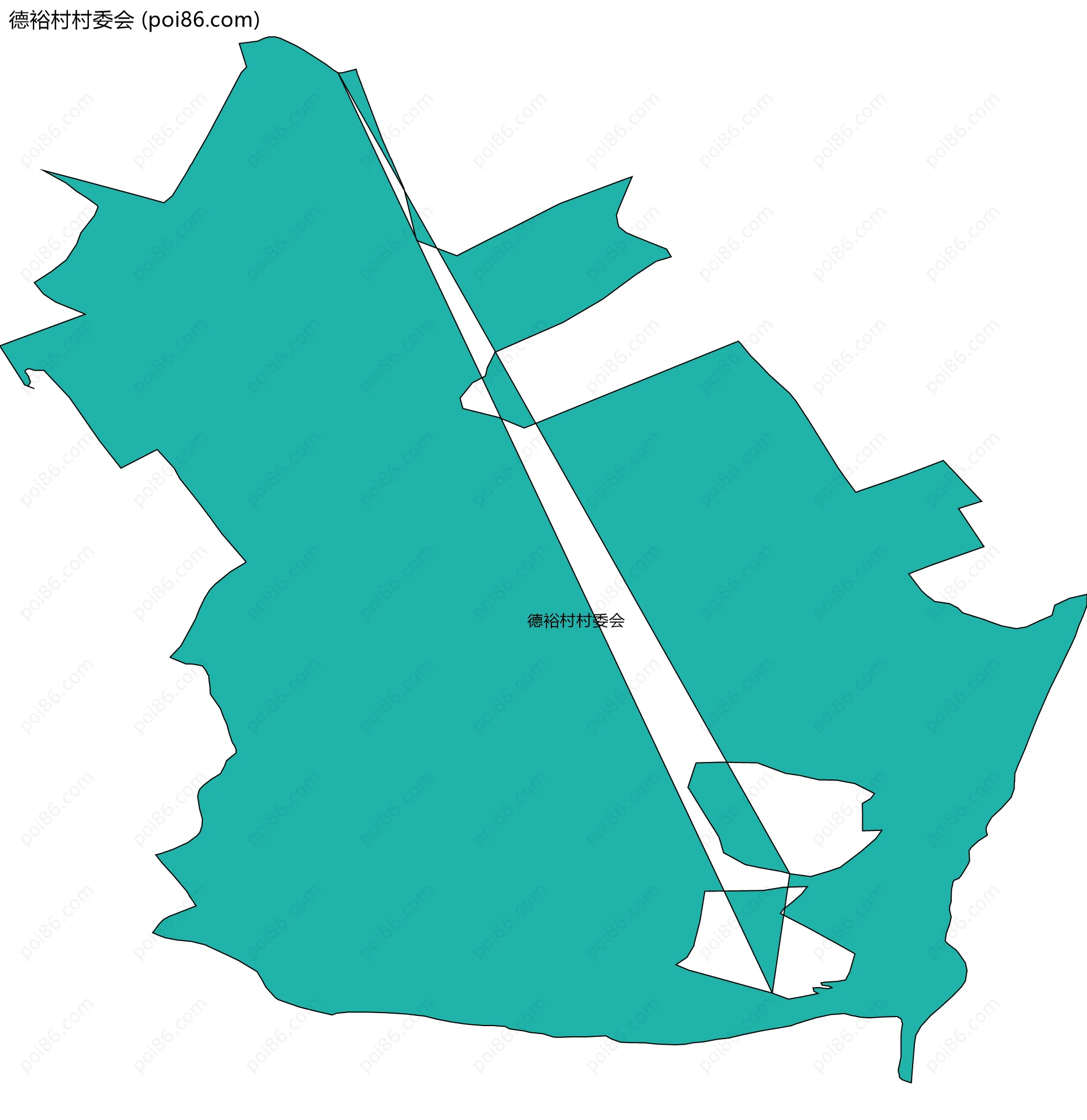 德裕村村委会边界地图