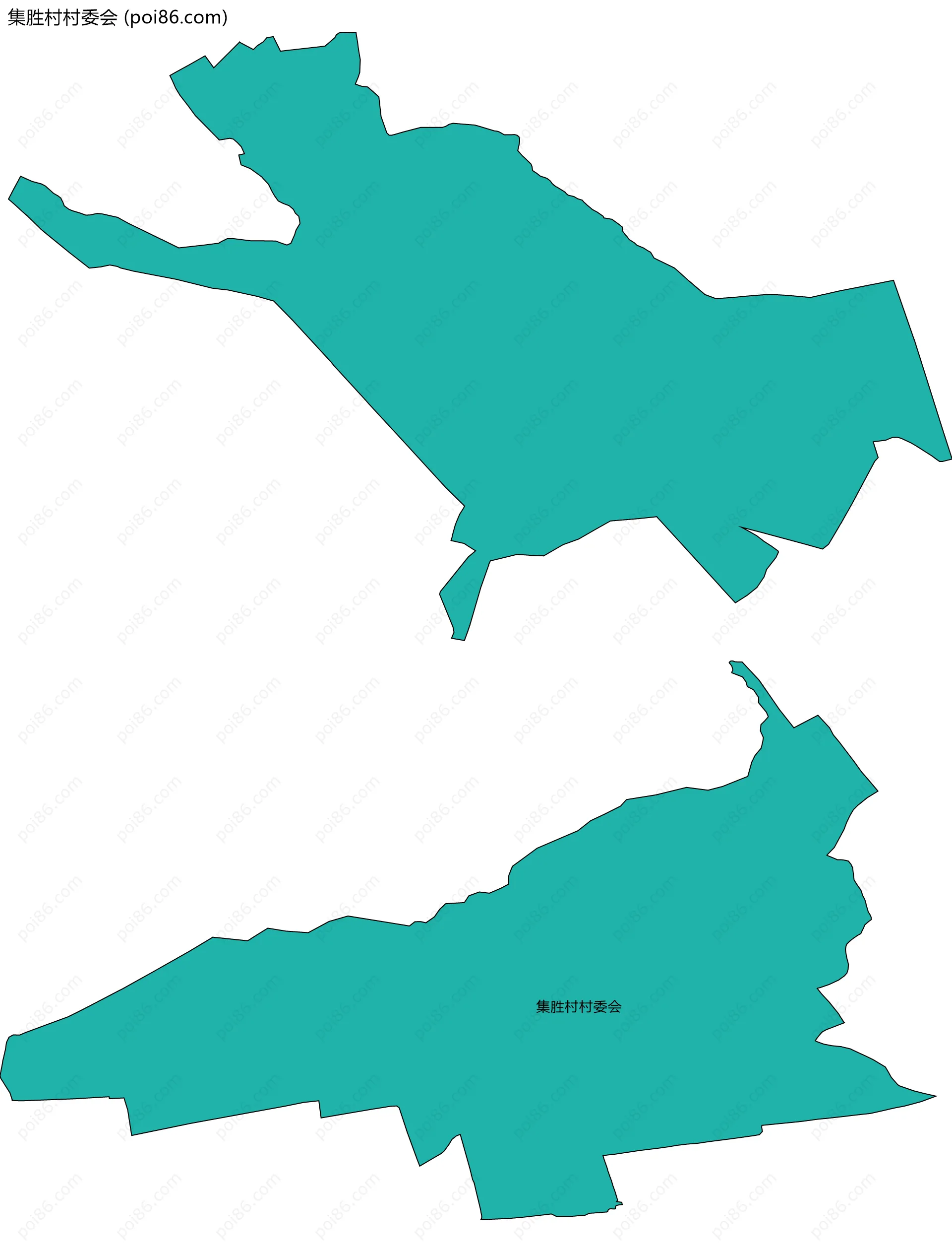 集胜村村委会边界地图