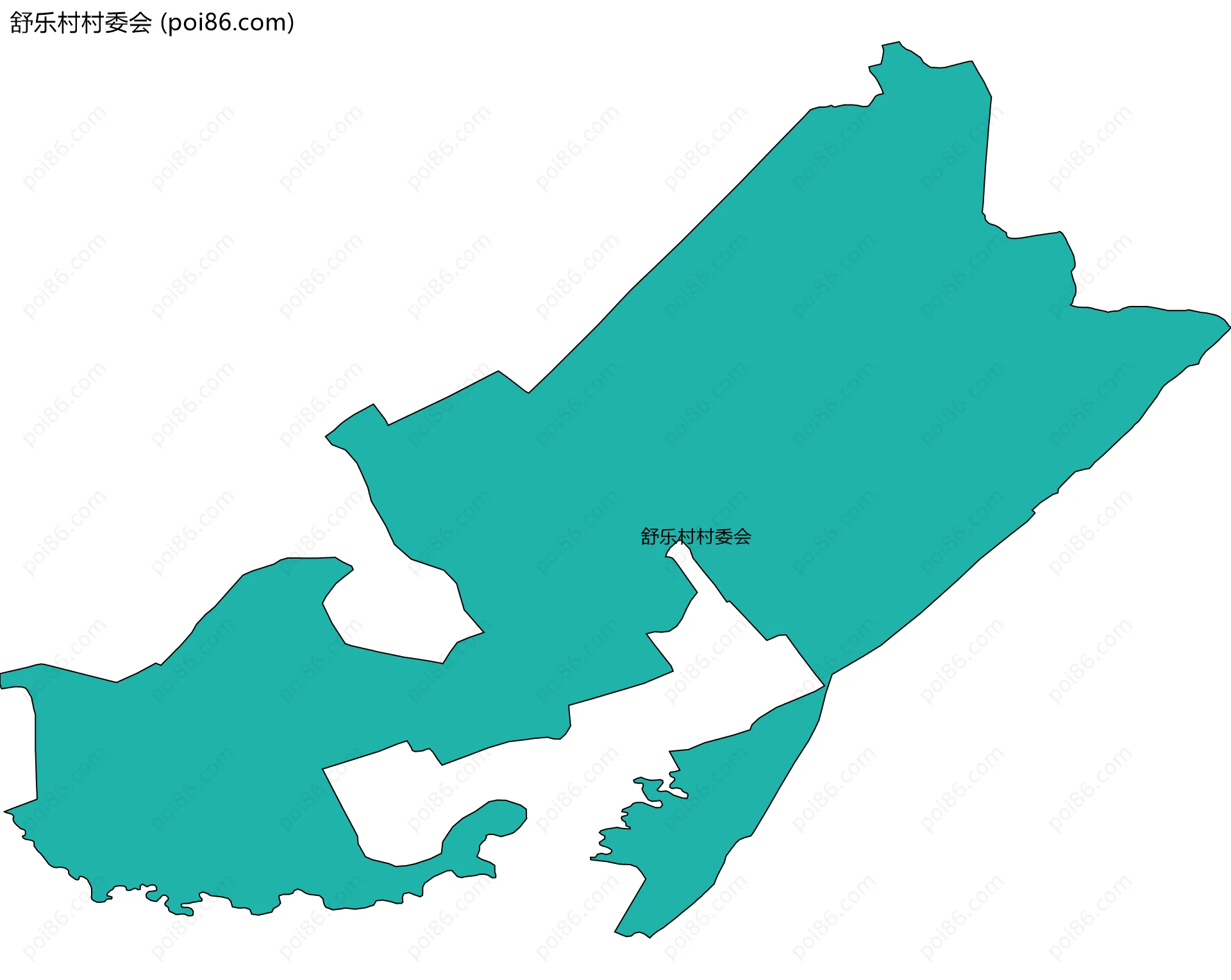 舒乐村村委会边界地图