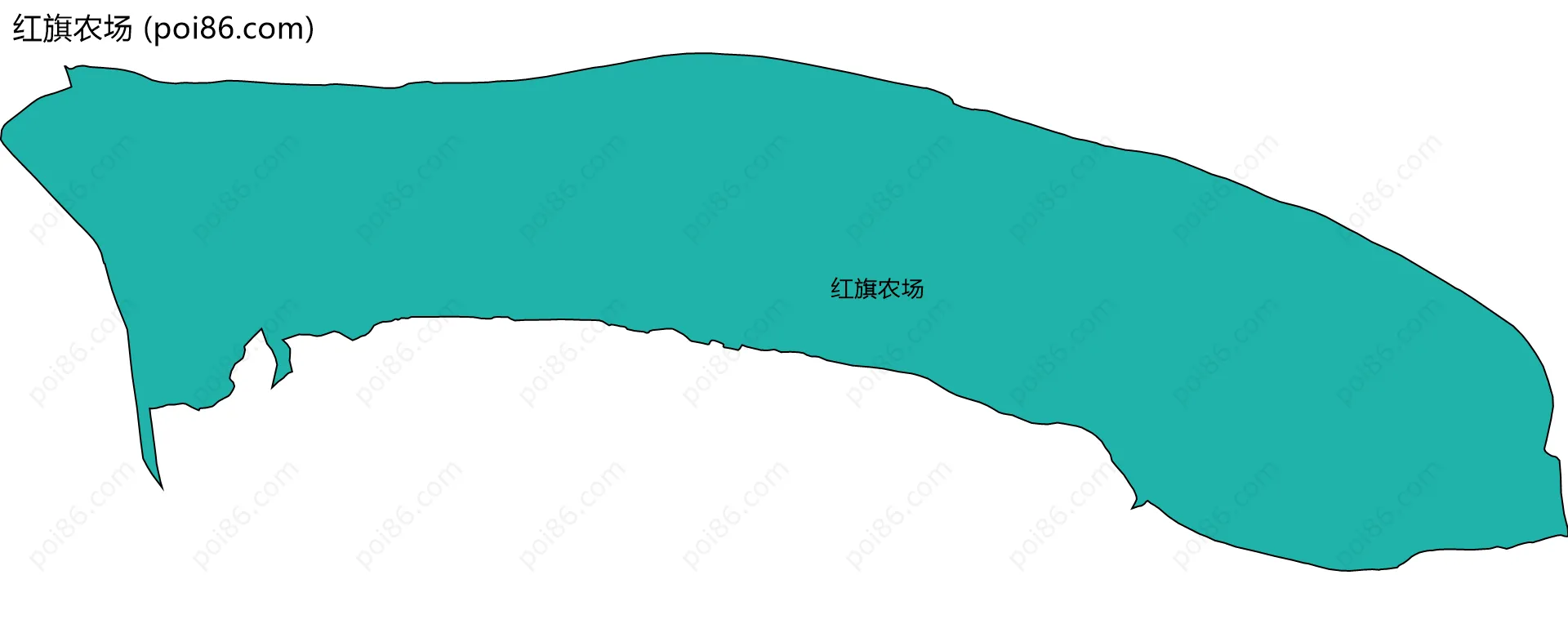 红旗农场边界地图