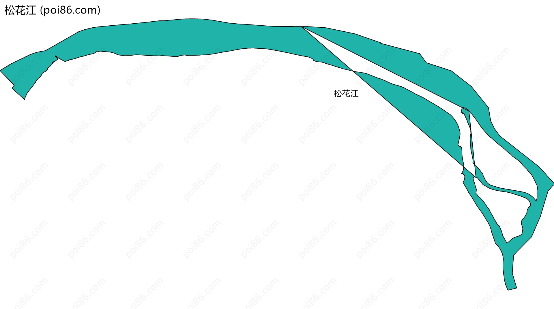 松花江边界地图