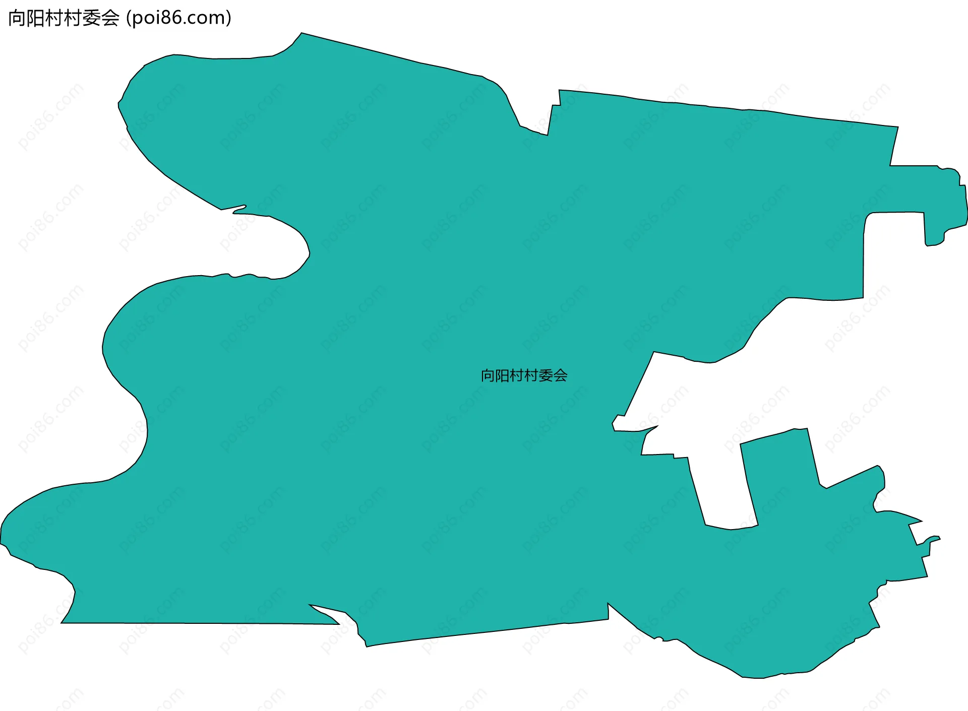 向阳村村委会边界地图