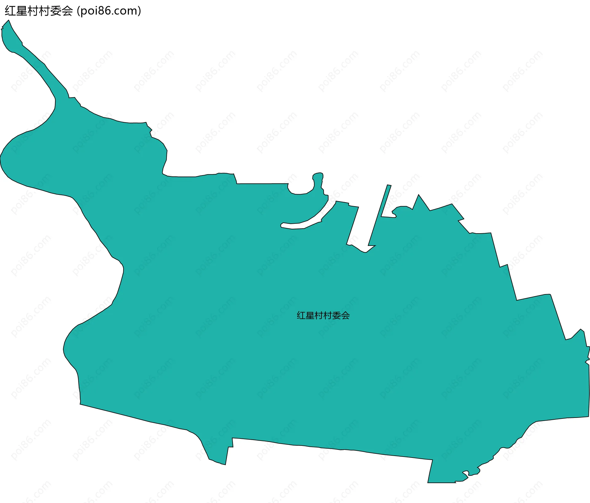 红星村村委会边界地图