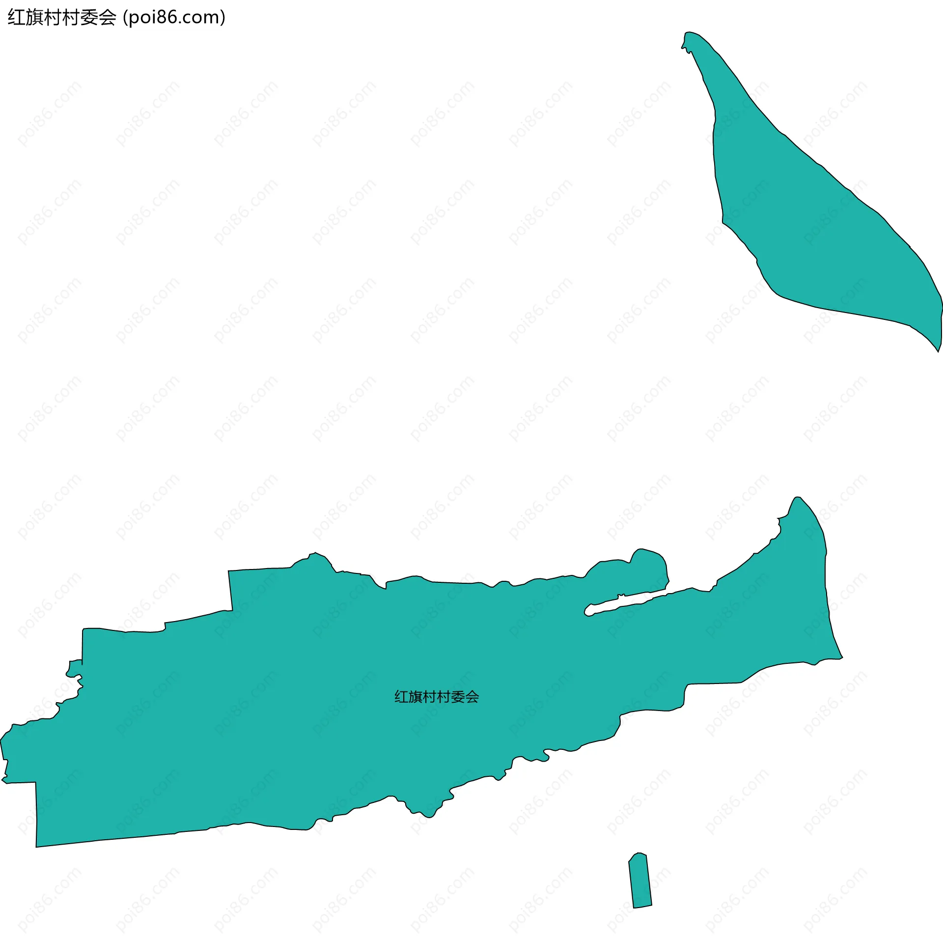 红旗村村委会边界地图