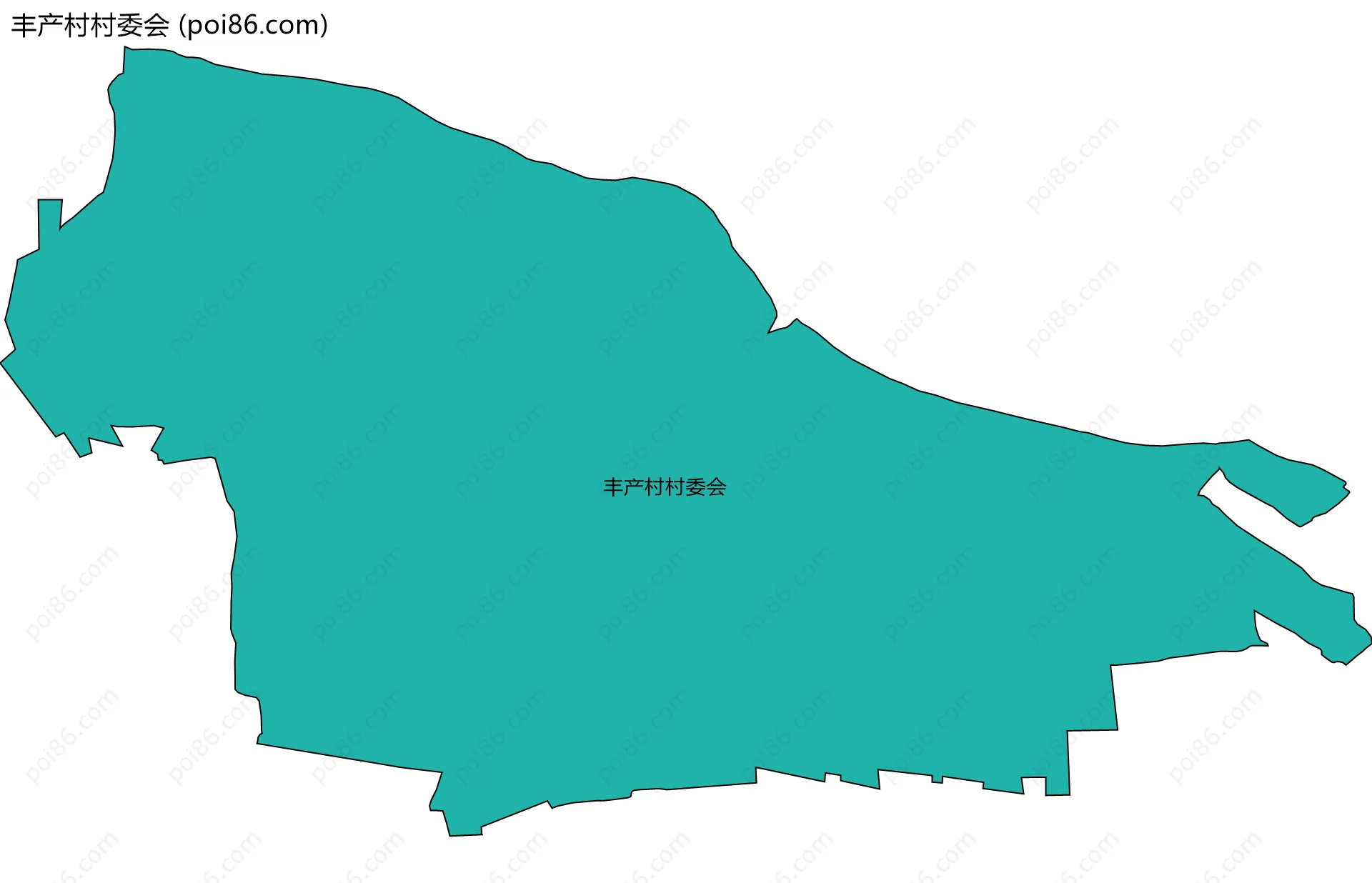 丰产村村委会边界地图