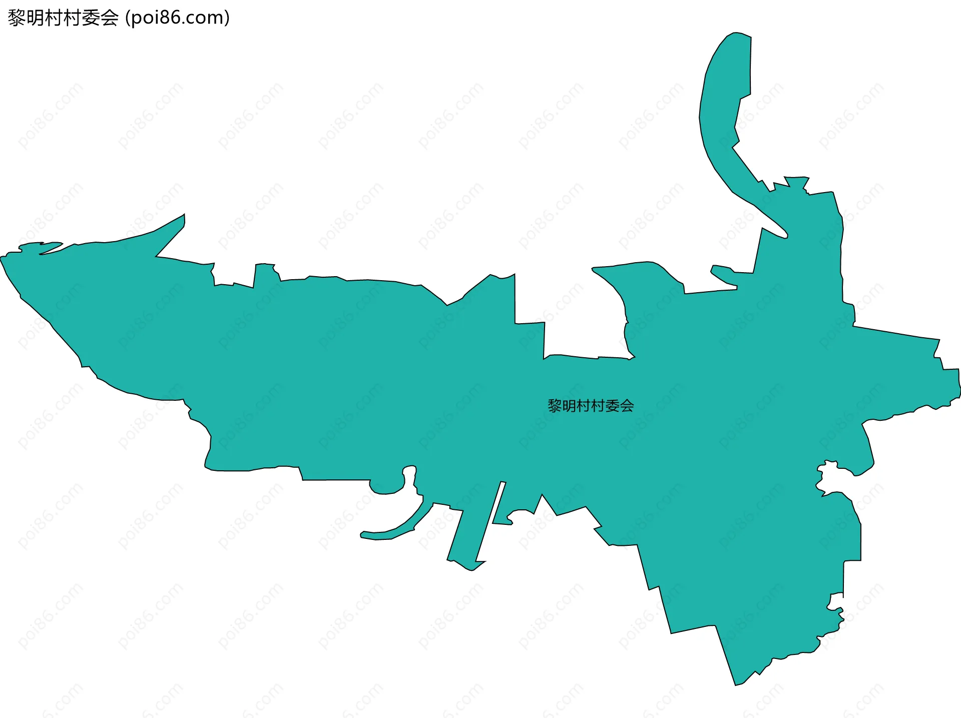 黎明村村委会边界地图
