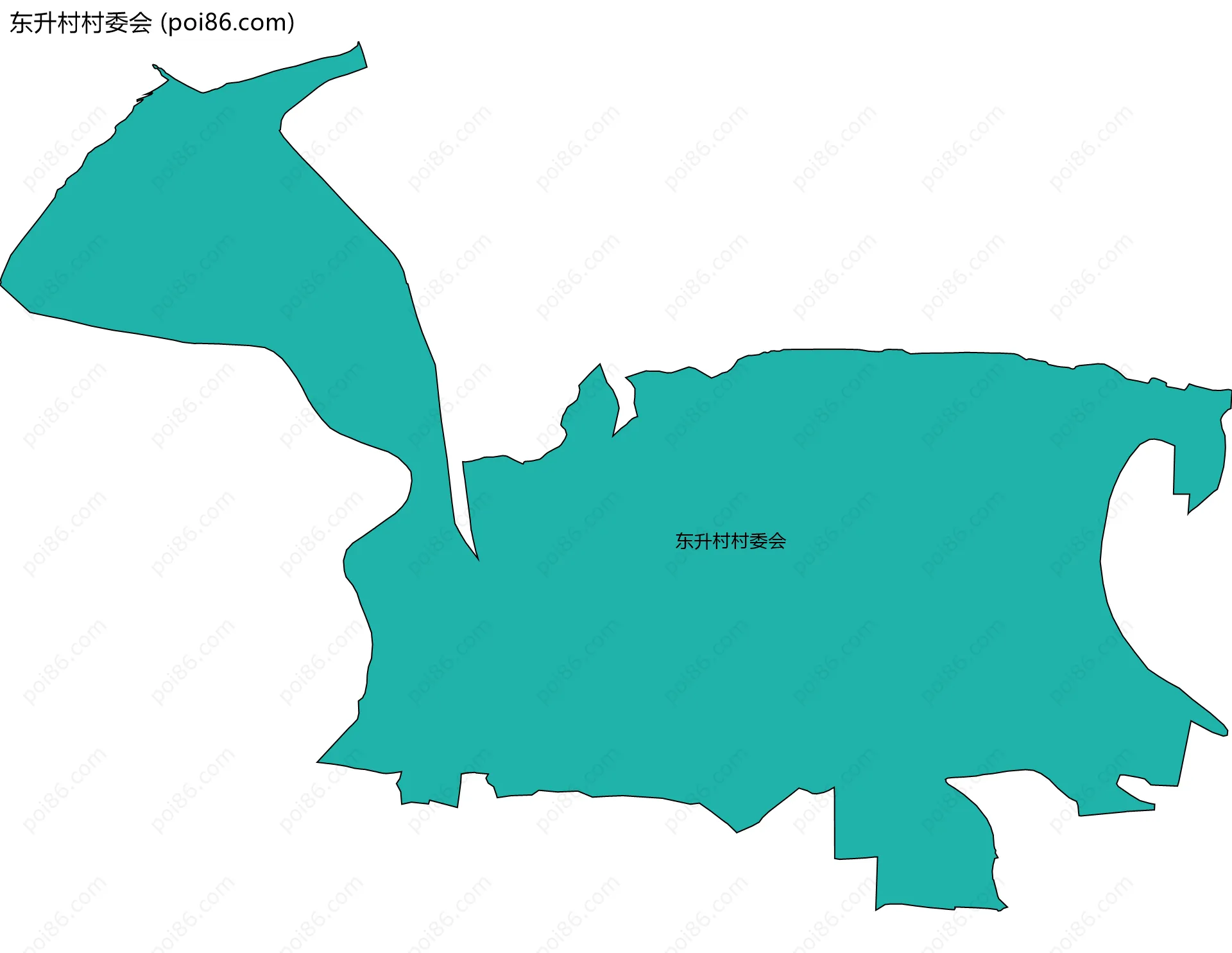 东升村村委会边界地图