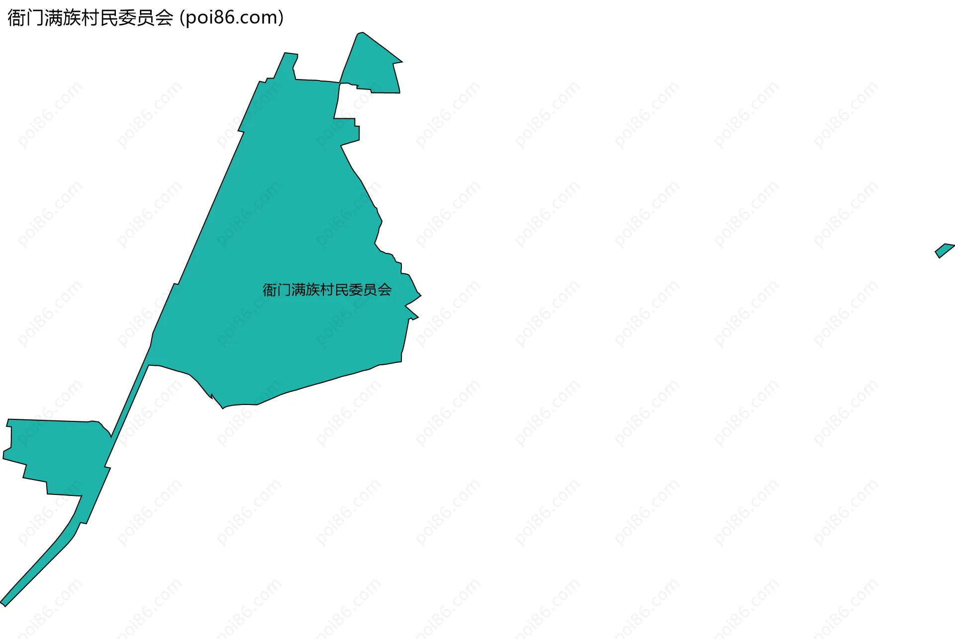 衙门满族村民委员会边界地图