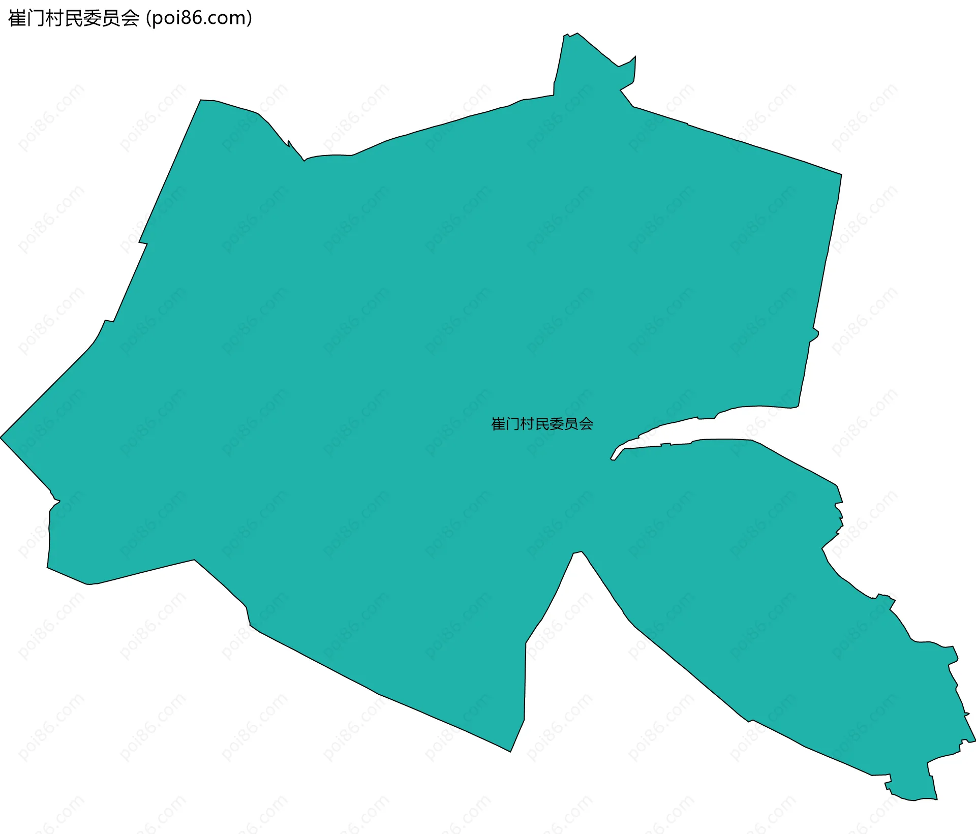 崔门村民委员会边界地图