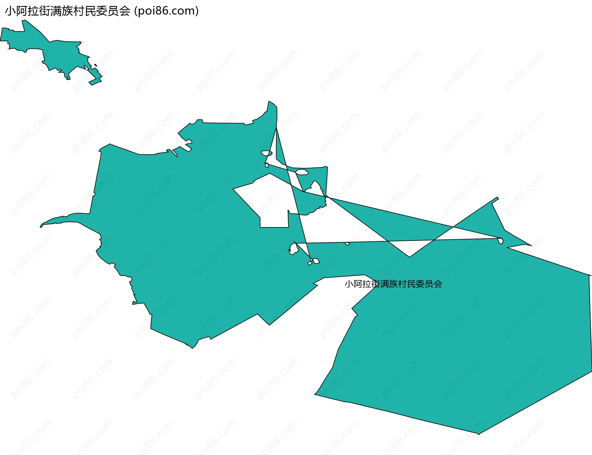 小阿拉街满族村民委员会边界地图
