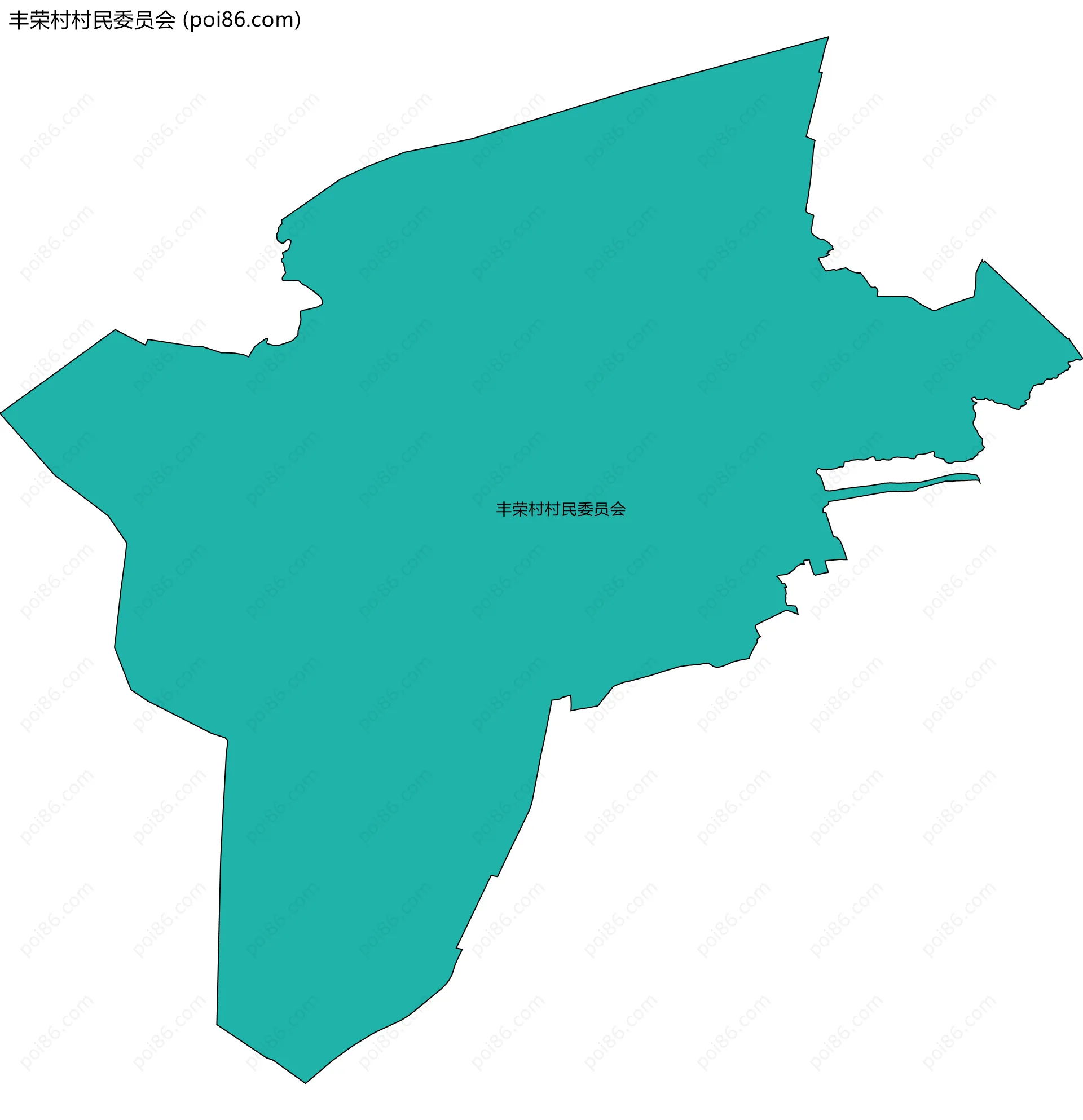 丰荣村村民委员会边界地图