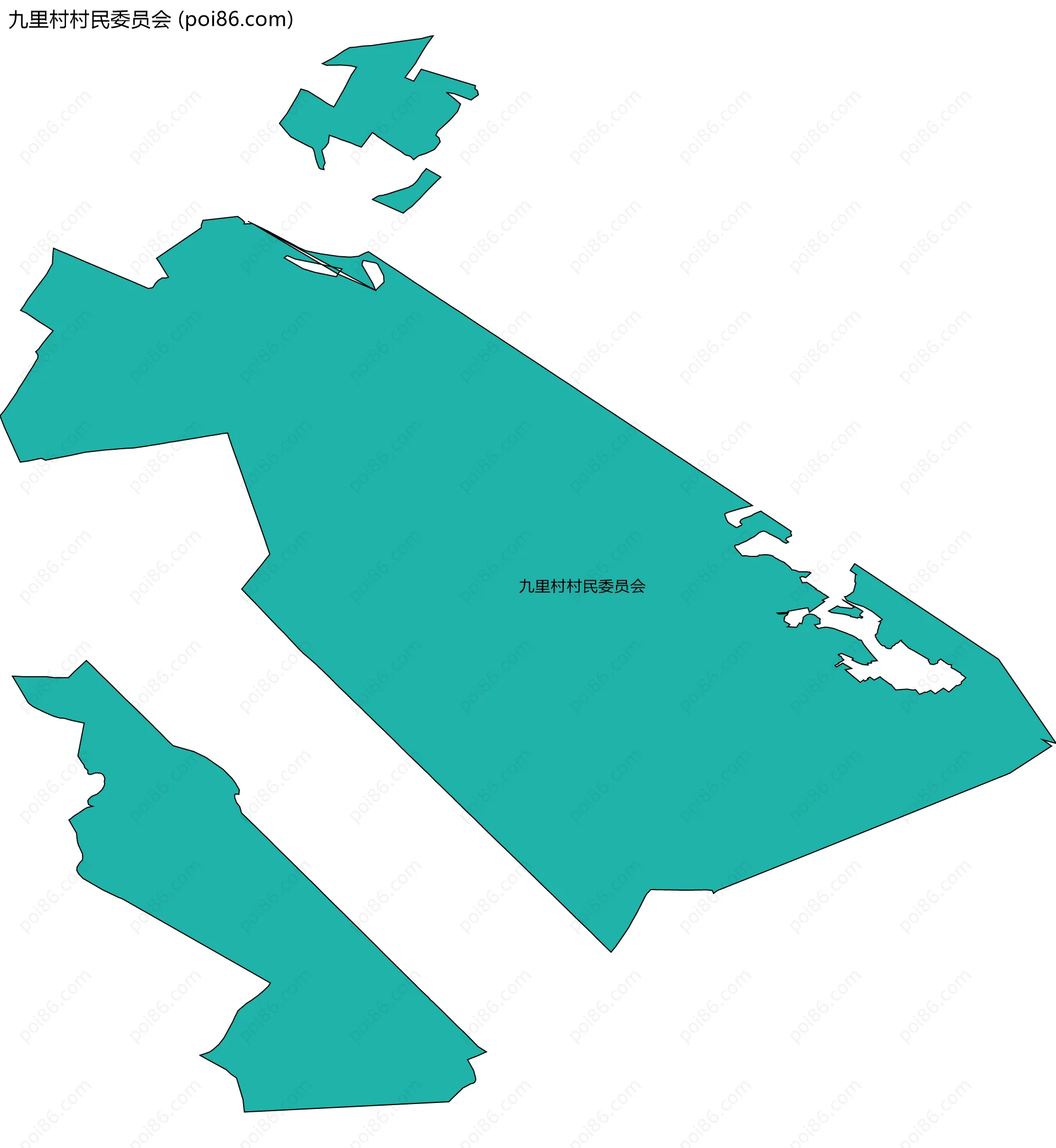 九里村村民委员会边界地图