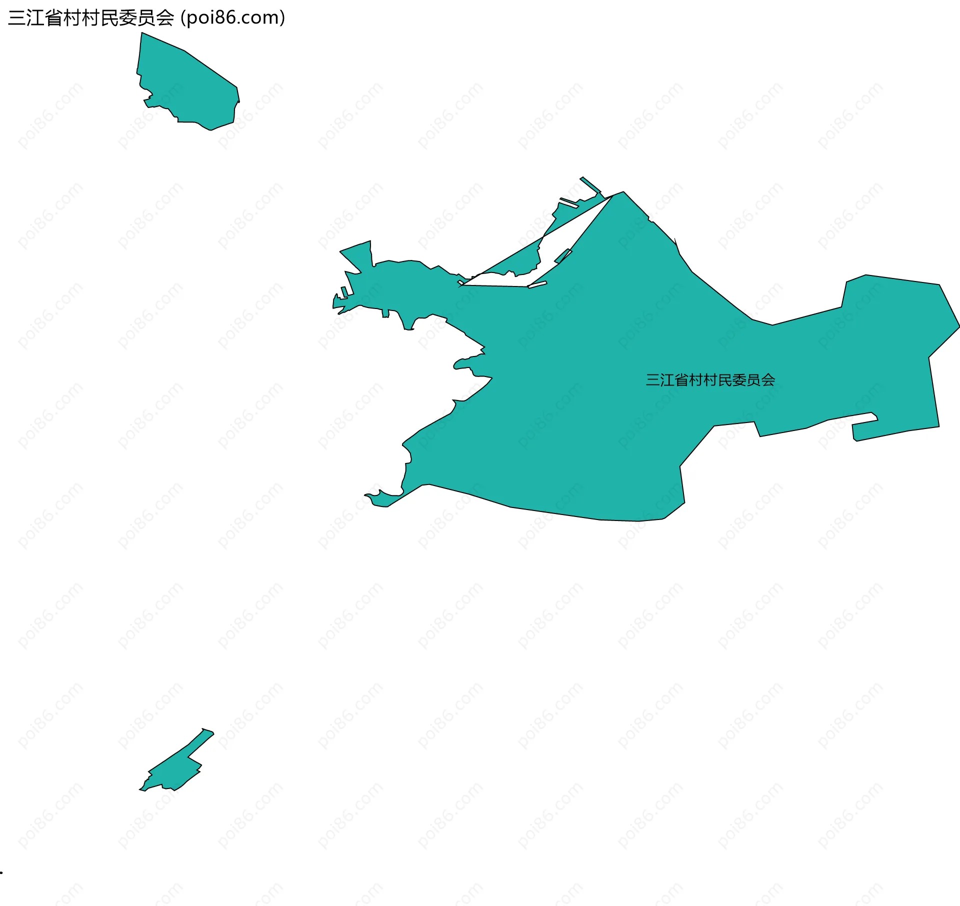 三江省村村民委员会边界地图