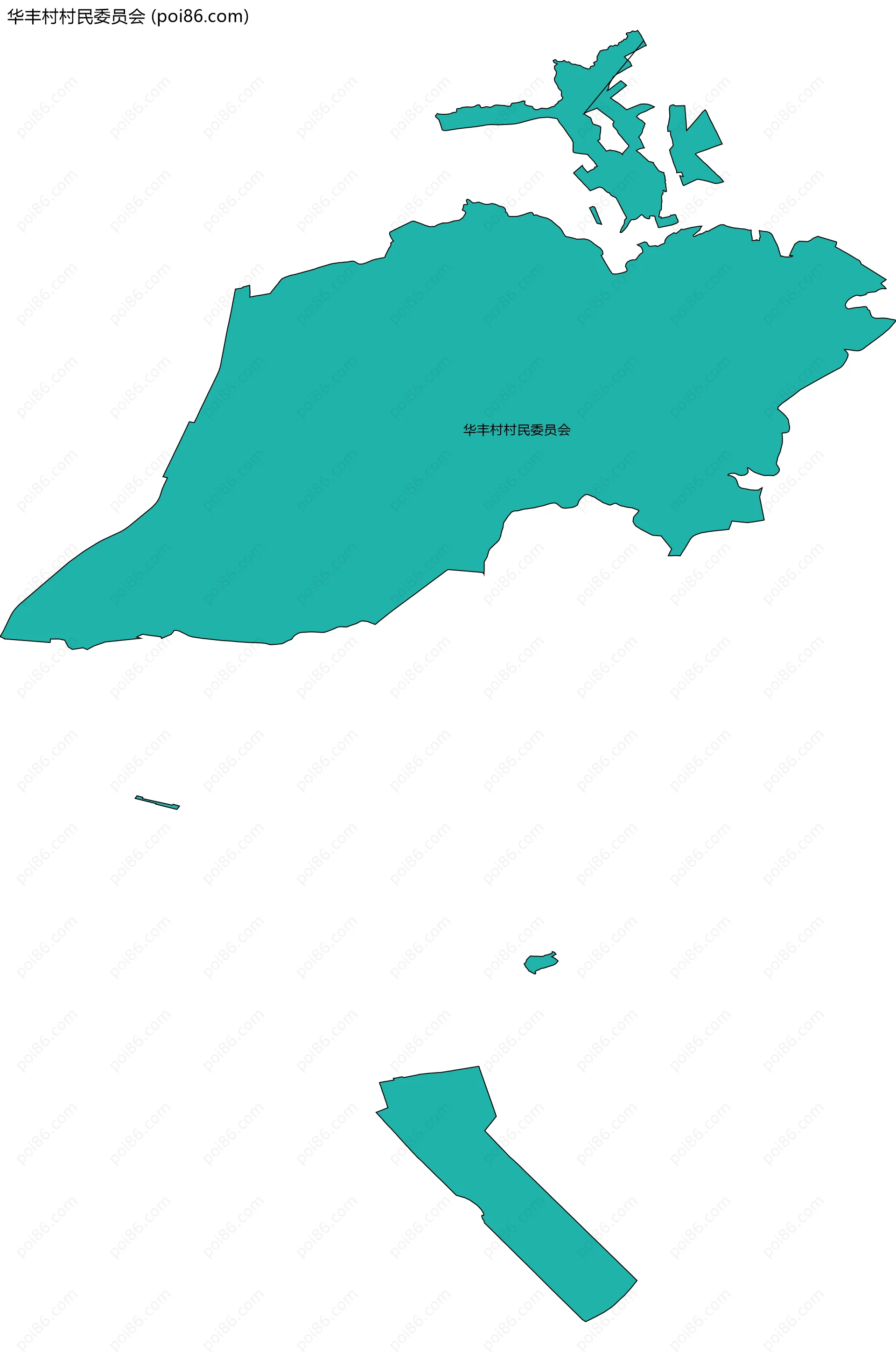 华丰村村民委员会边界地图