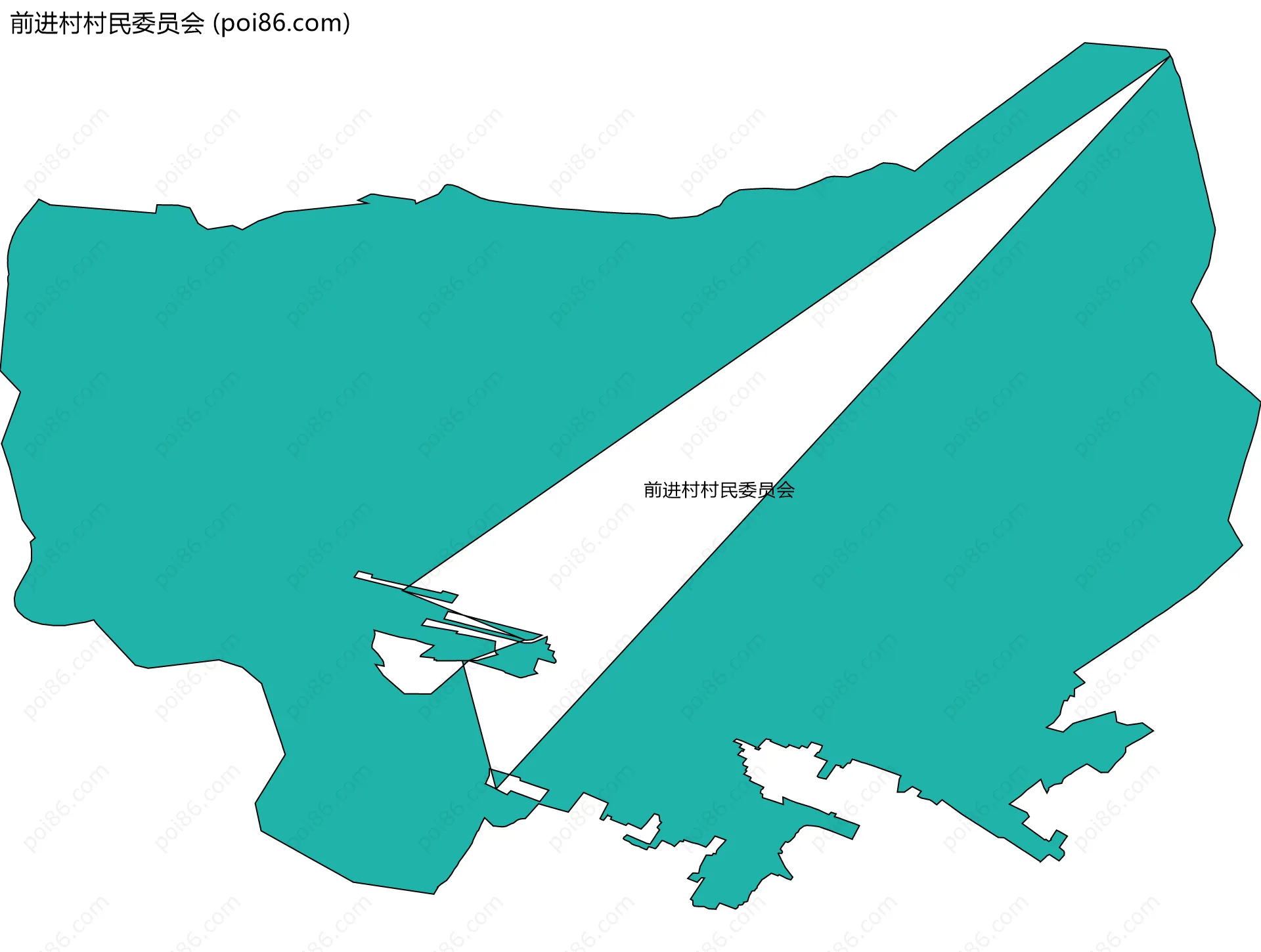 前进村村民委员会边界地图