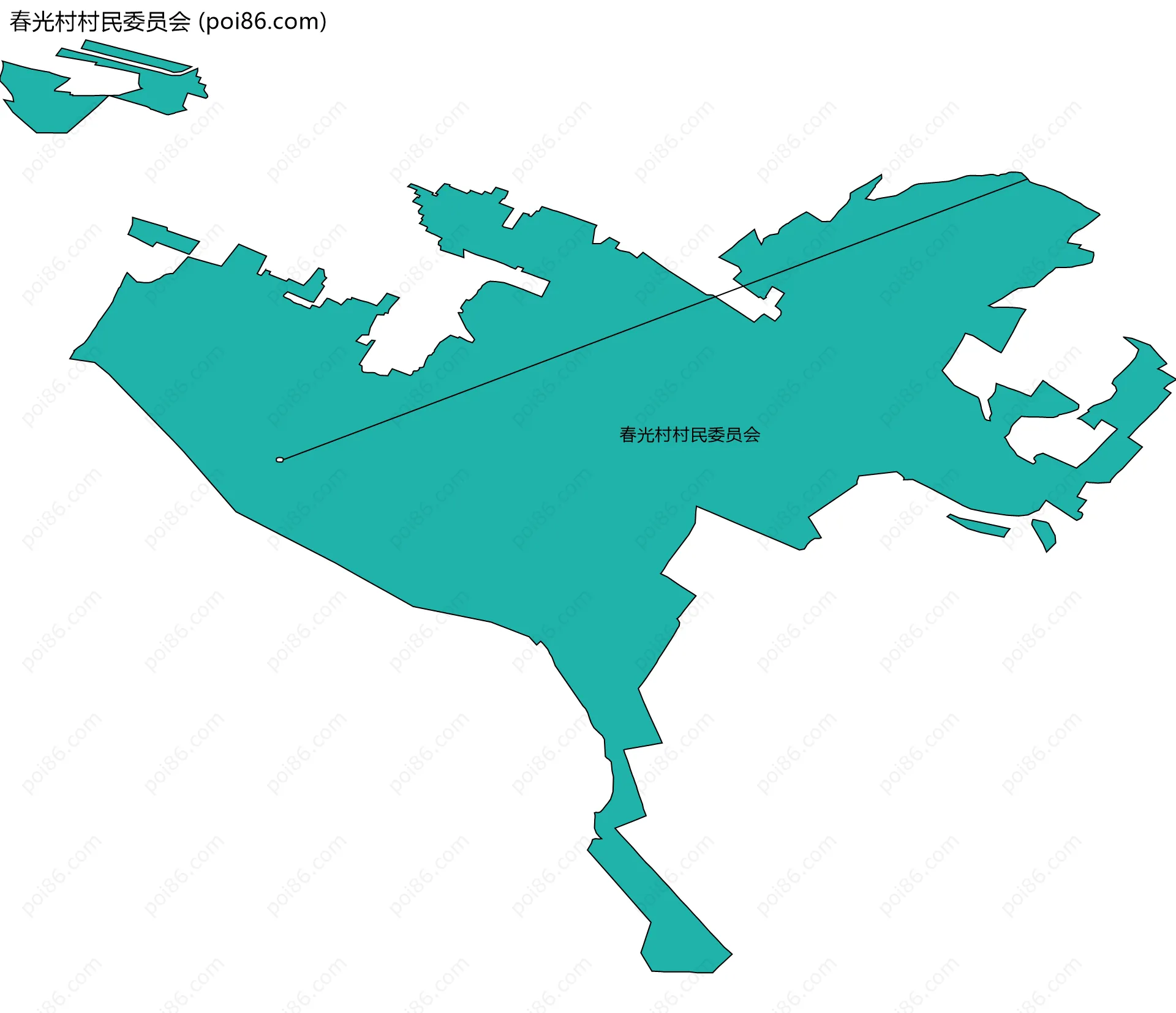 春光村村民委员会边界地图