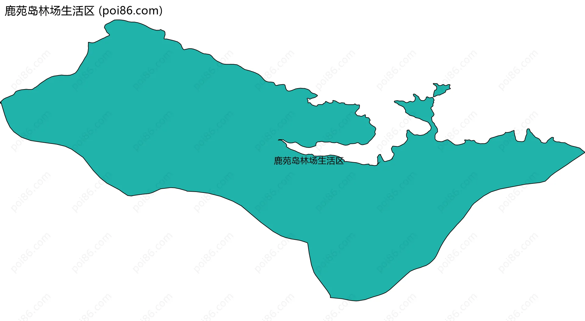 鹿苑岛林场生活区边界地图