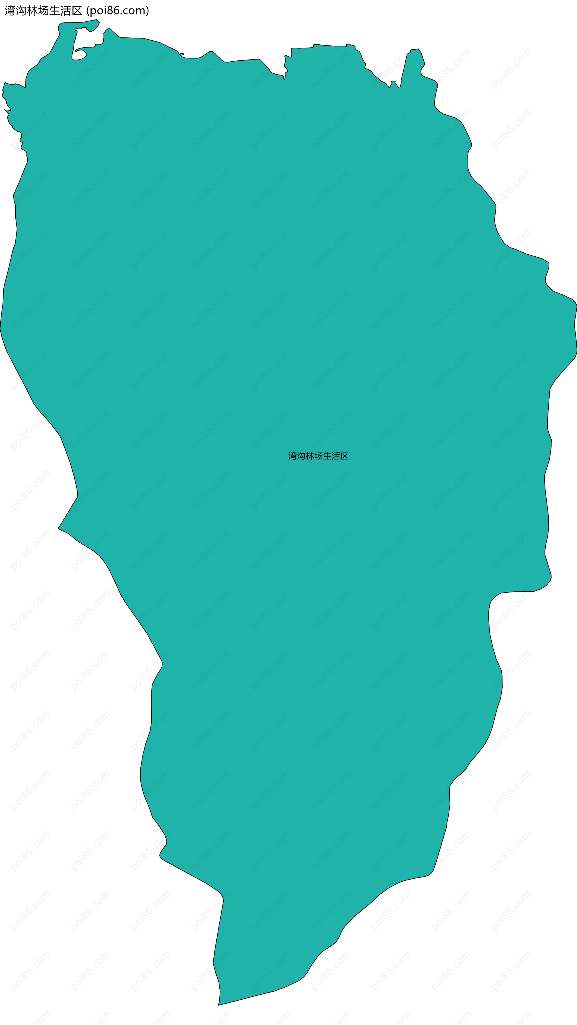 湾沟林场生活区边界地图