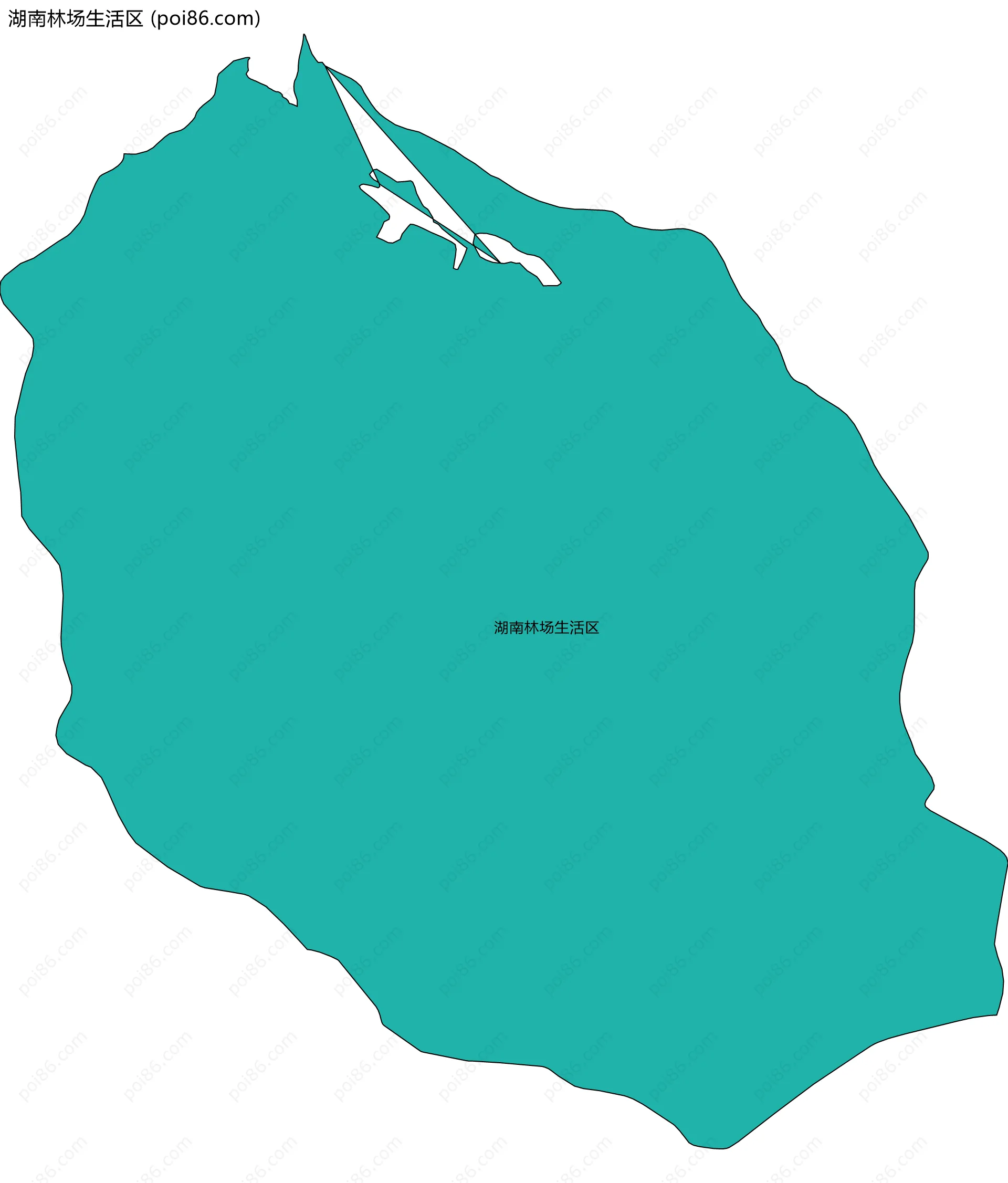 湖南林场生活区边界地图
