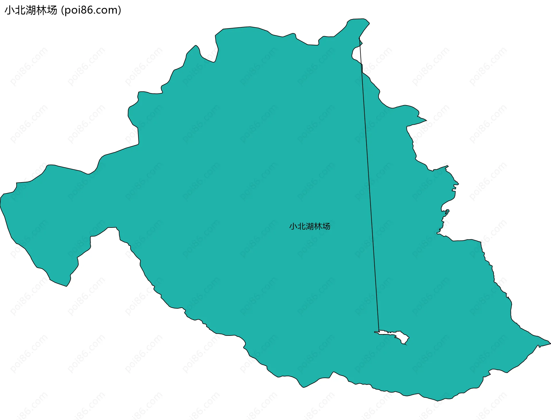 小北湖林场边界地图