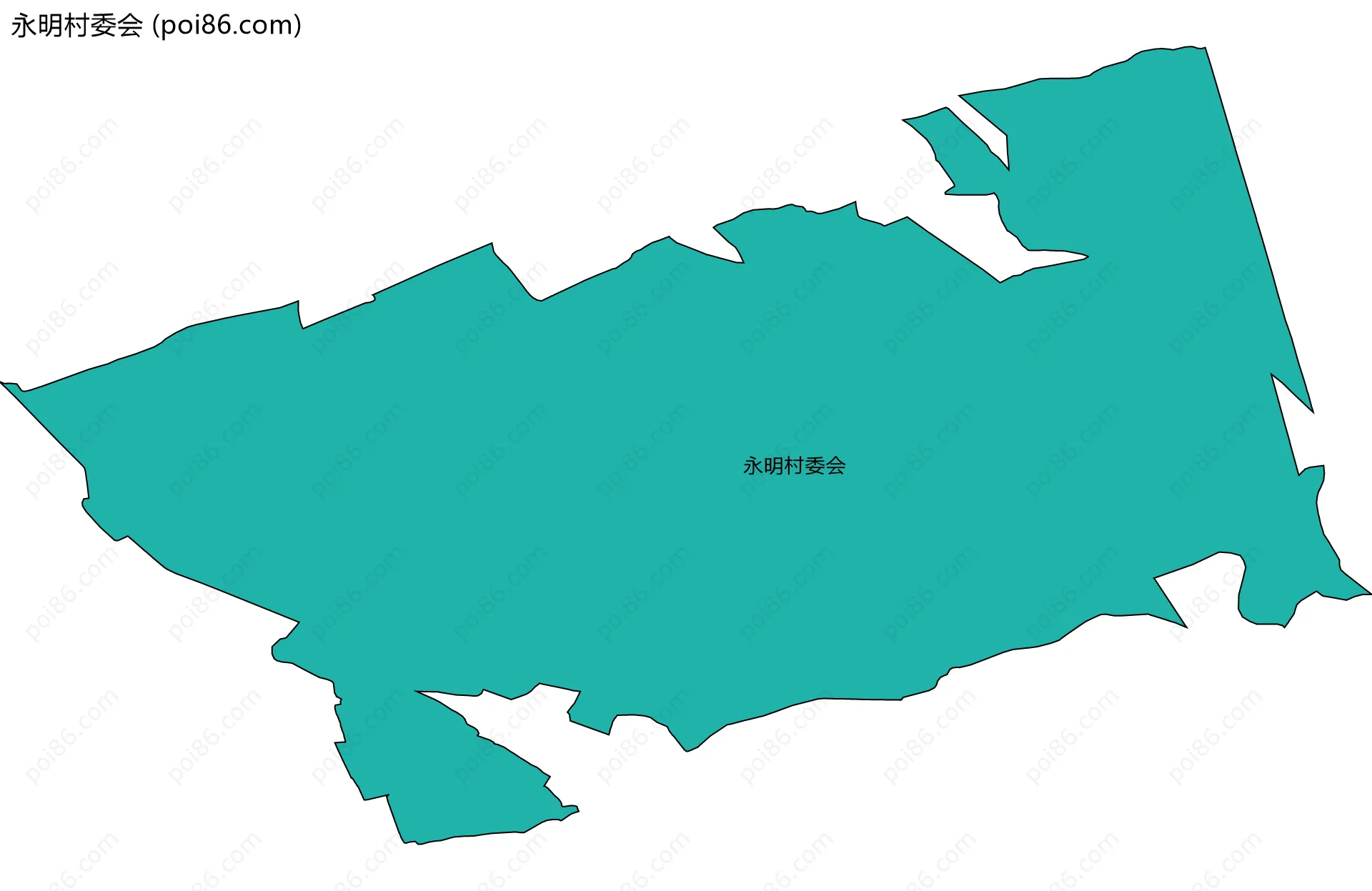 永明村委会边界地图