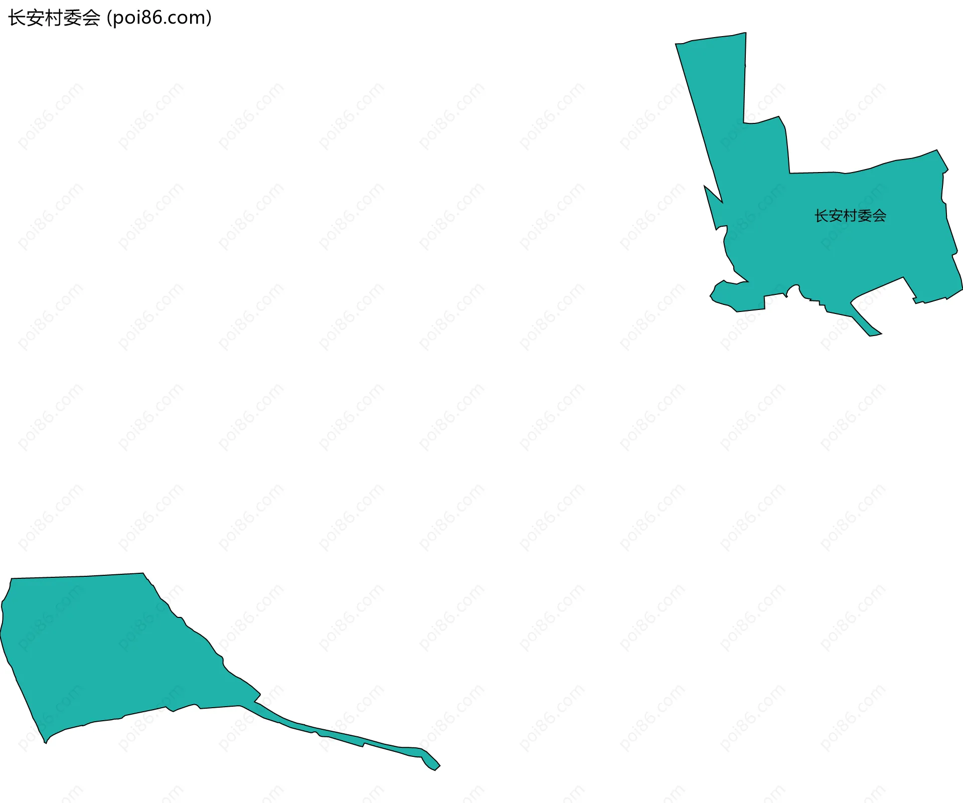 长安村委会边界地图