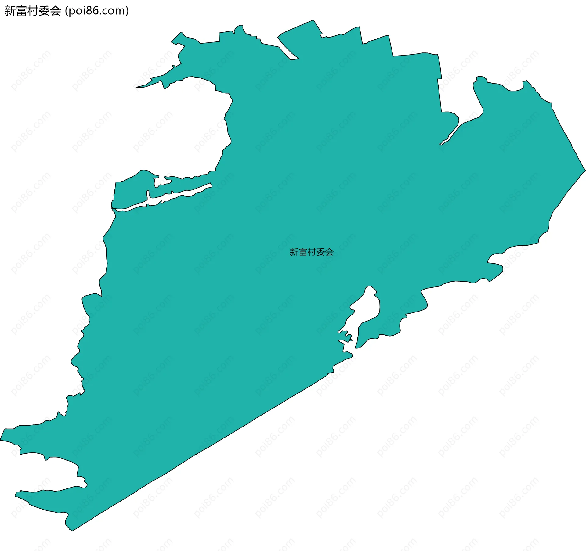 新富村委会边界地图