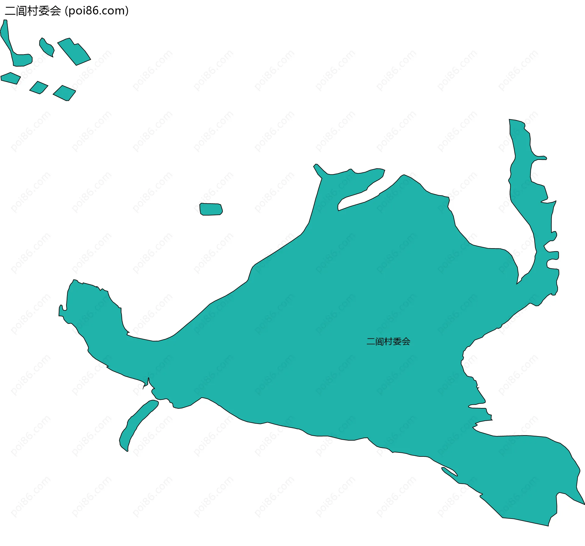 二闾村委会边界地图
