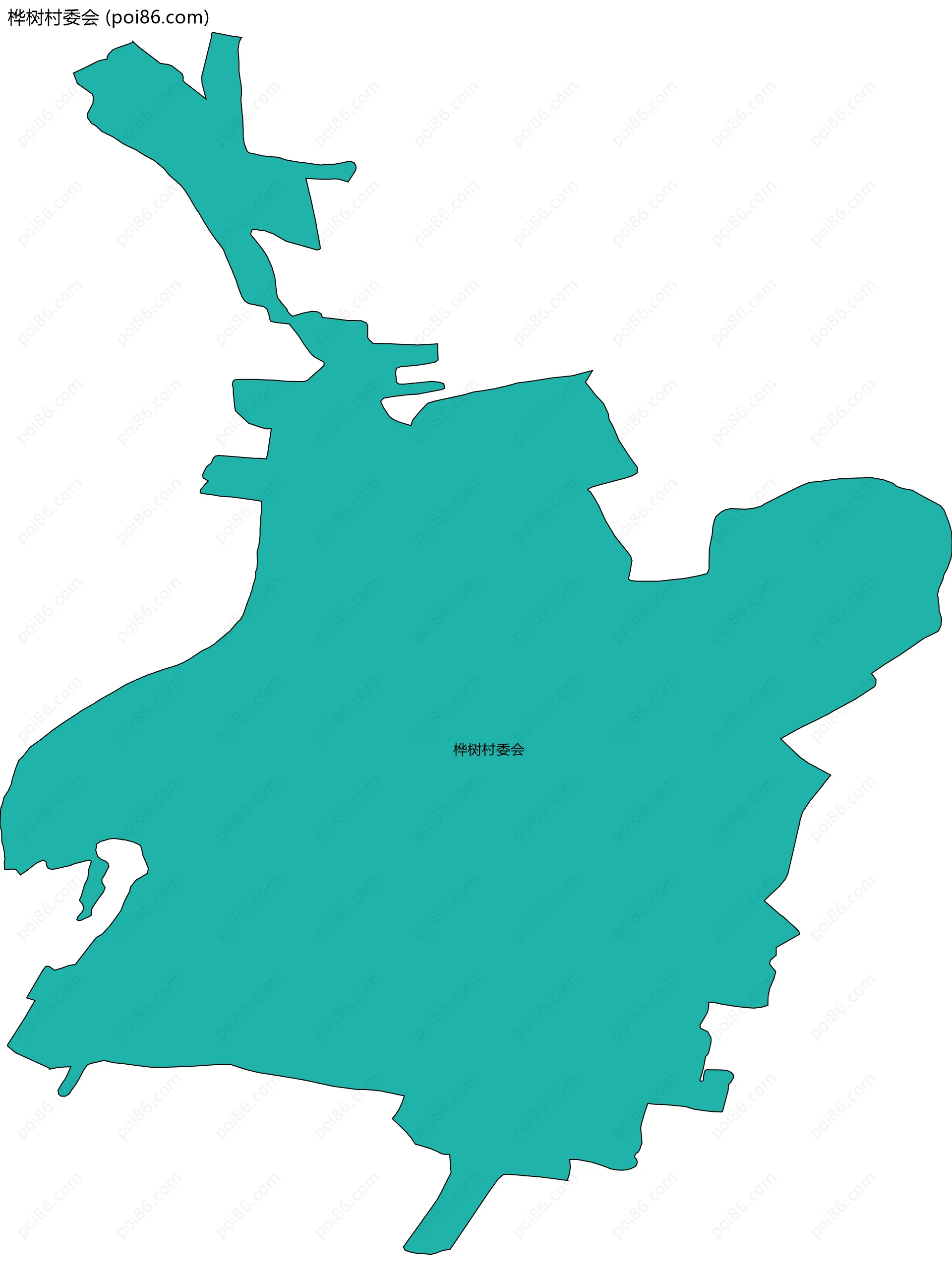 桦树村委会边界地图