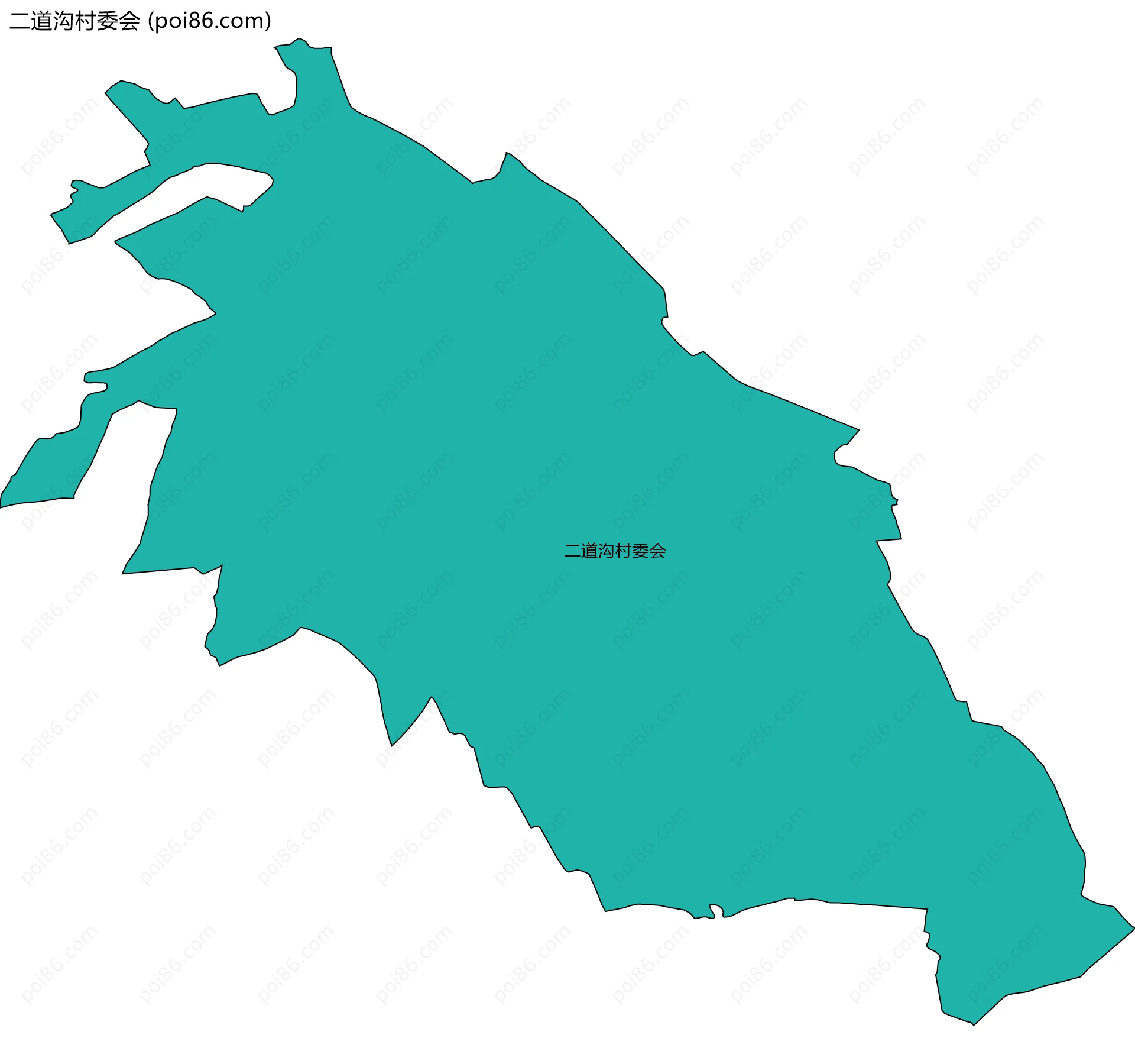 二道沟村委会边界地图