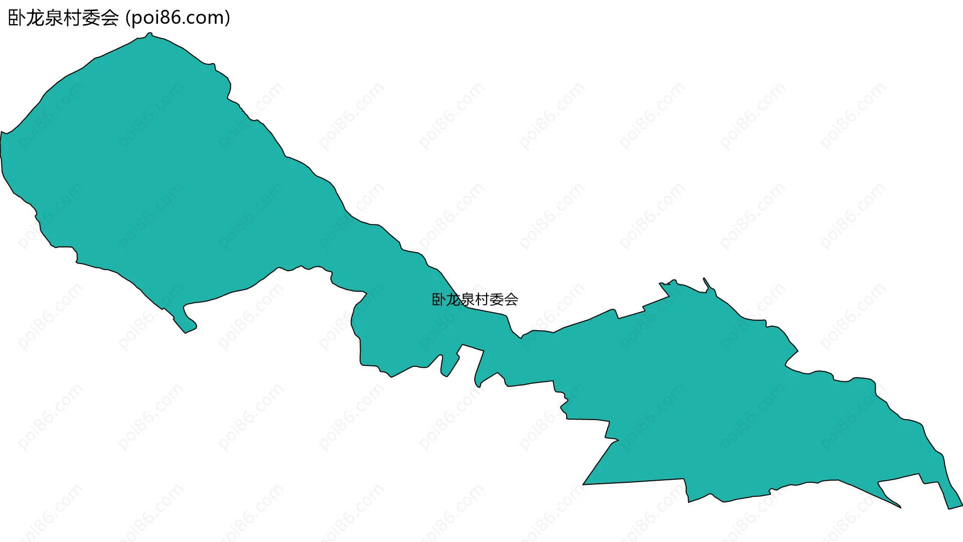 卧龙泉村委会边界地图