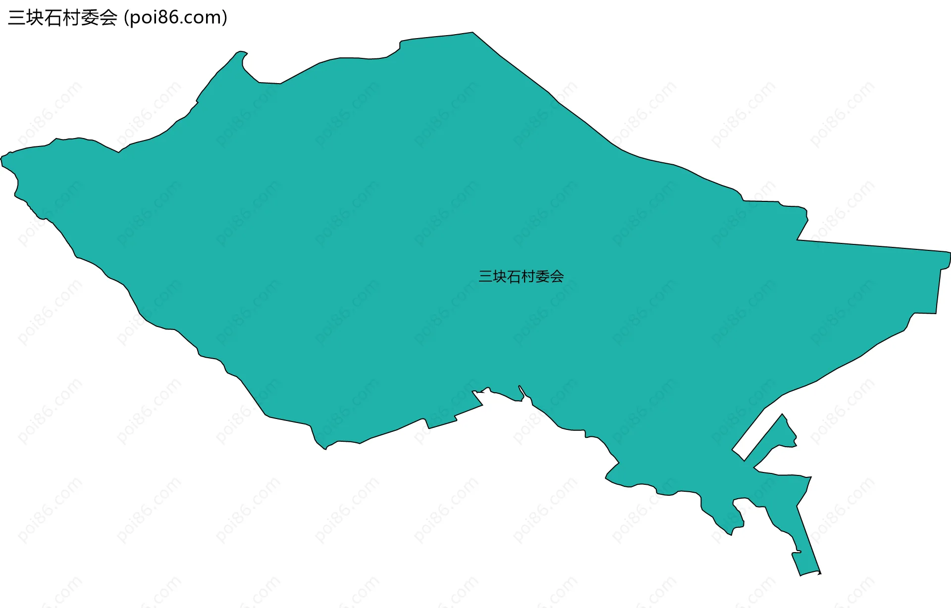 三块石村委会边界地图