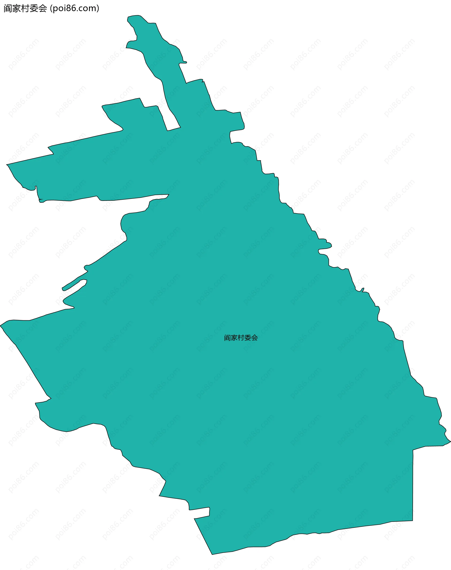 阎家村委会边界地图