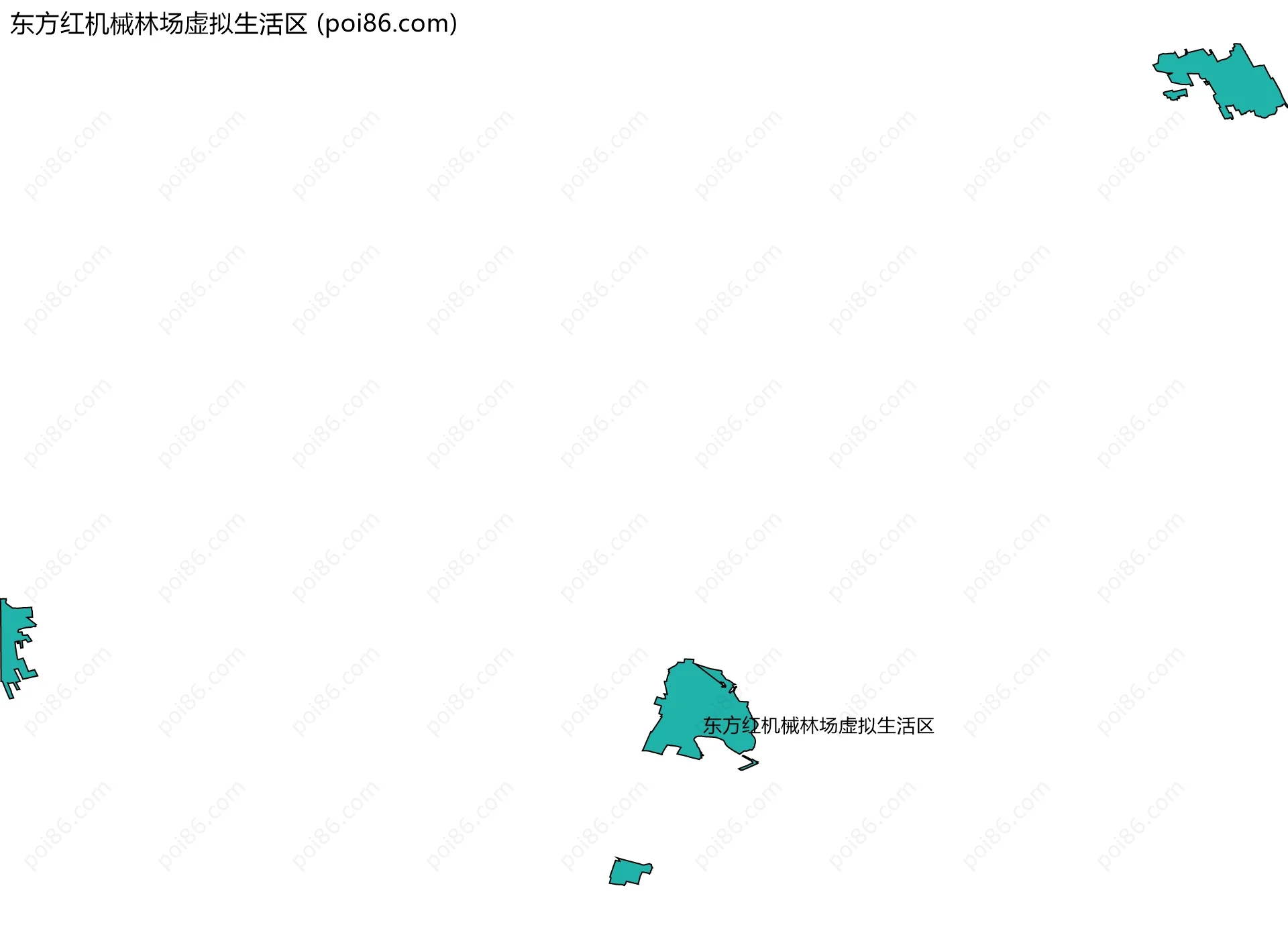 东方红机械林场虚拟生活区边界地图