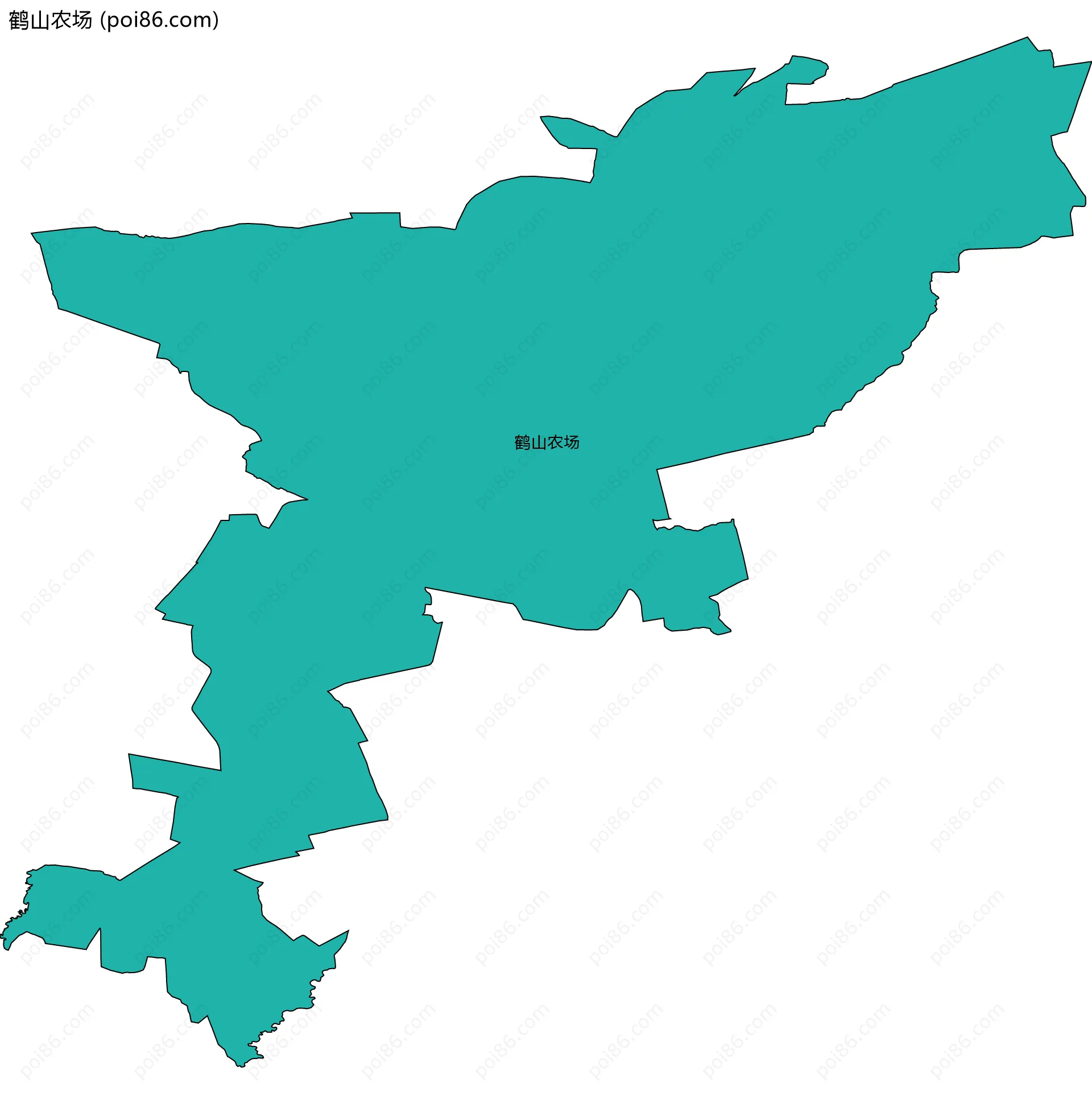 鹤山农场边界地图