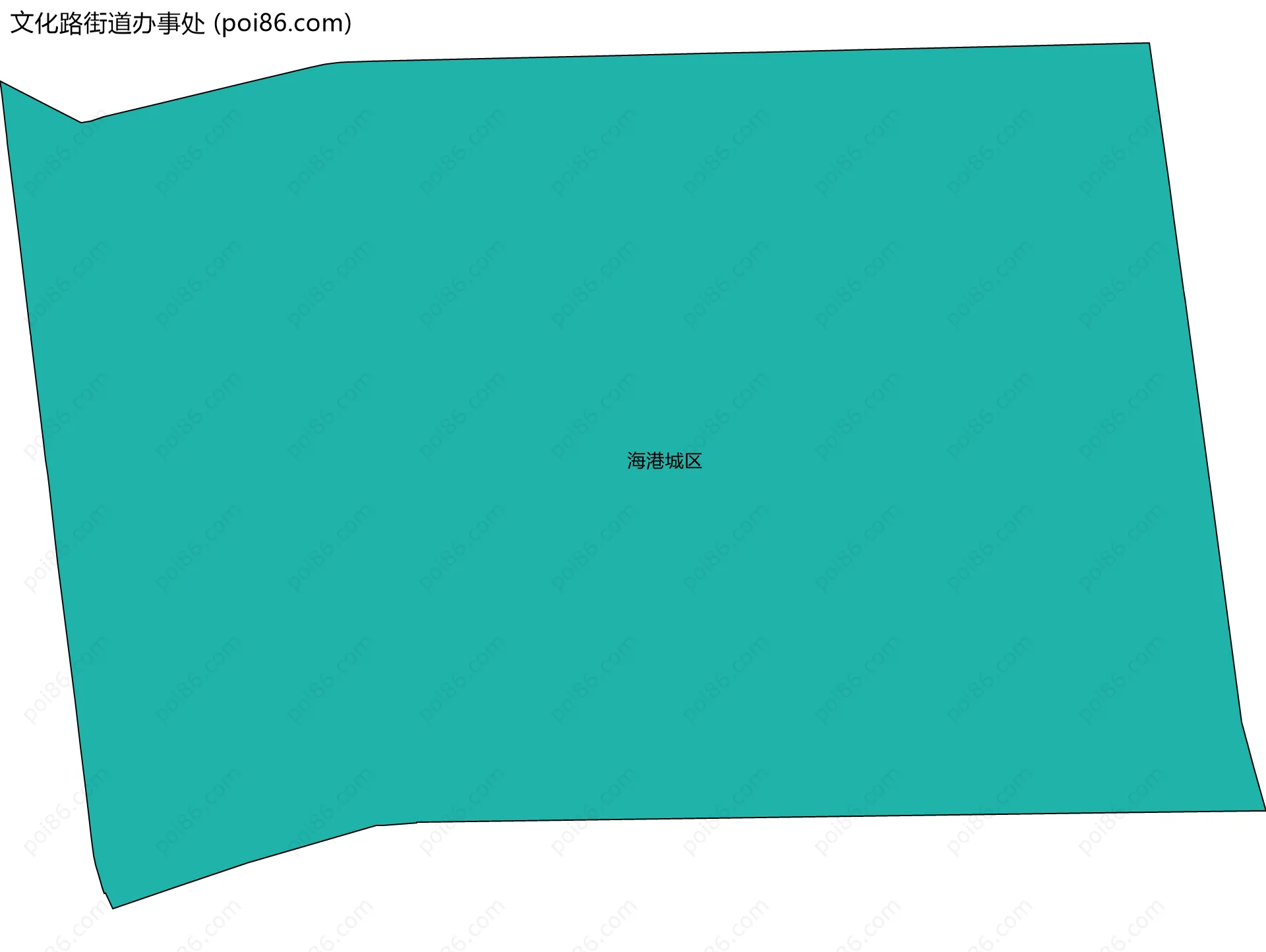 文化路街道办事处边界地图(五级行政区划)