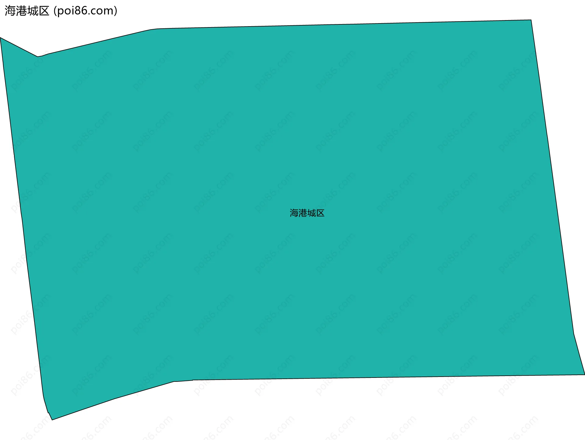 海港城区边界地图