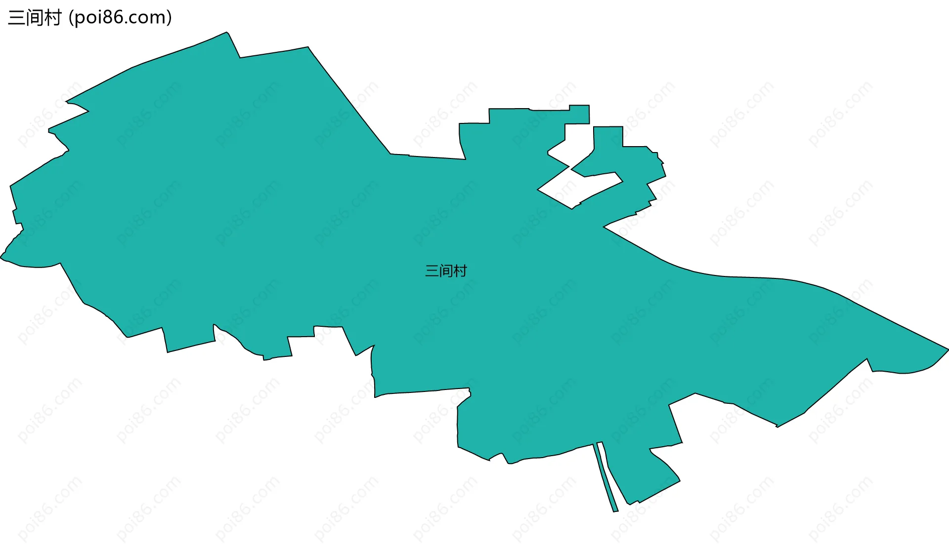 三间村边界地图