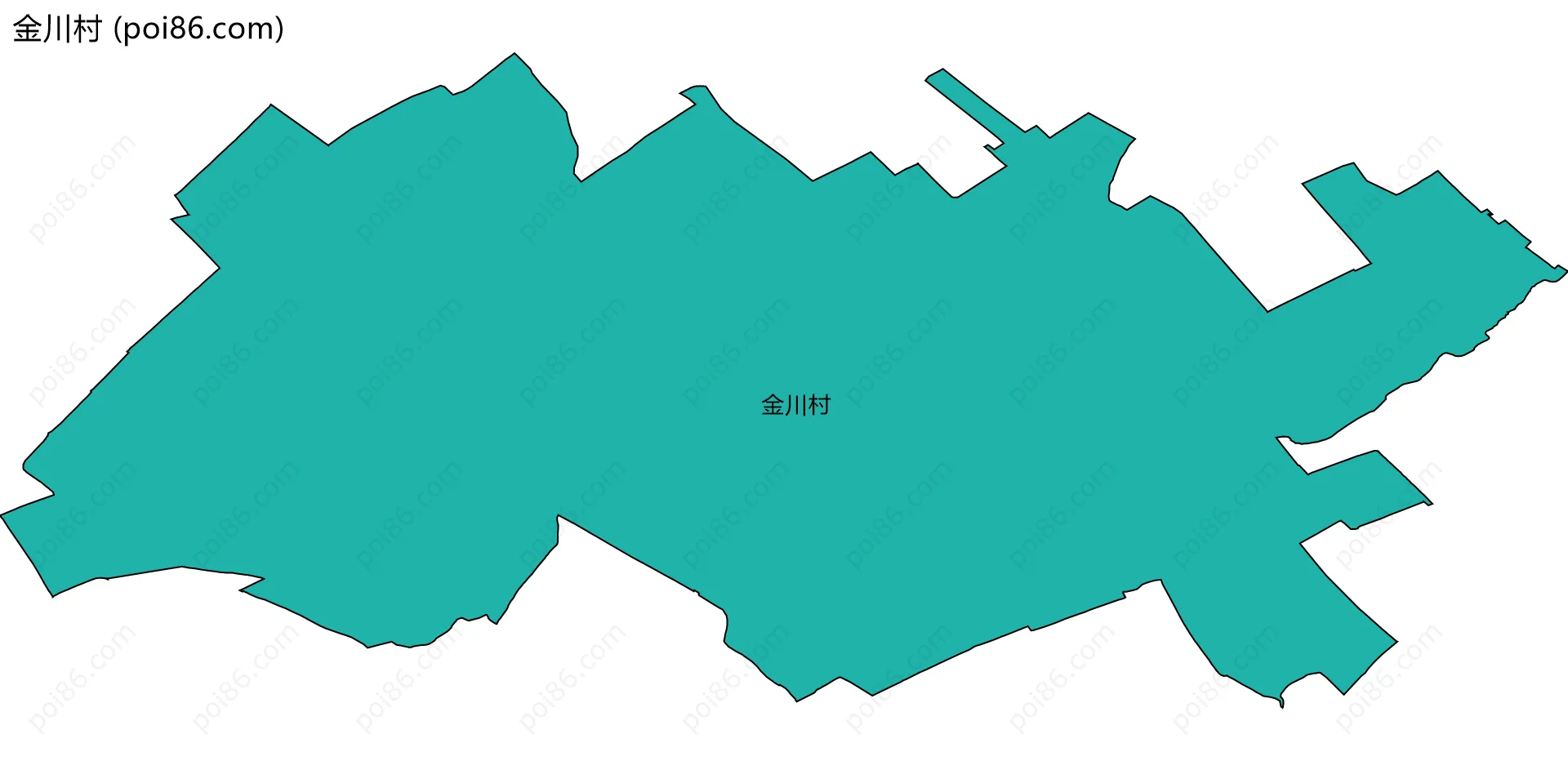 金川村边界地图