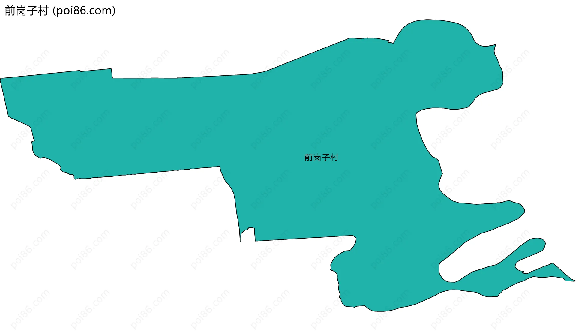 前岗子村边界地图