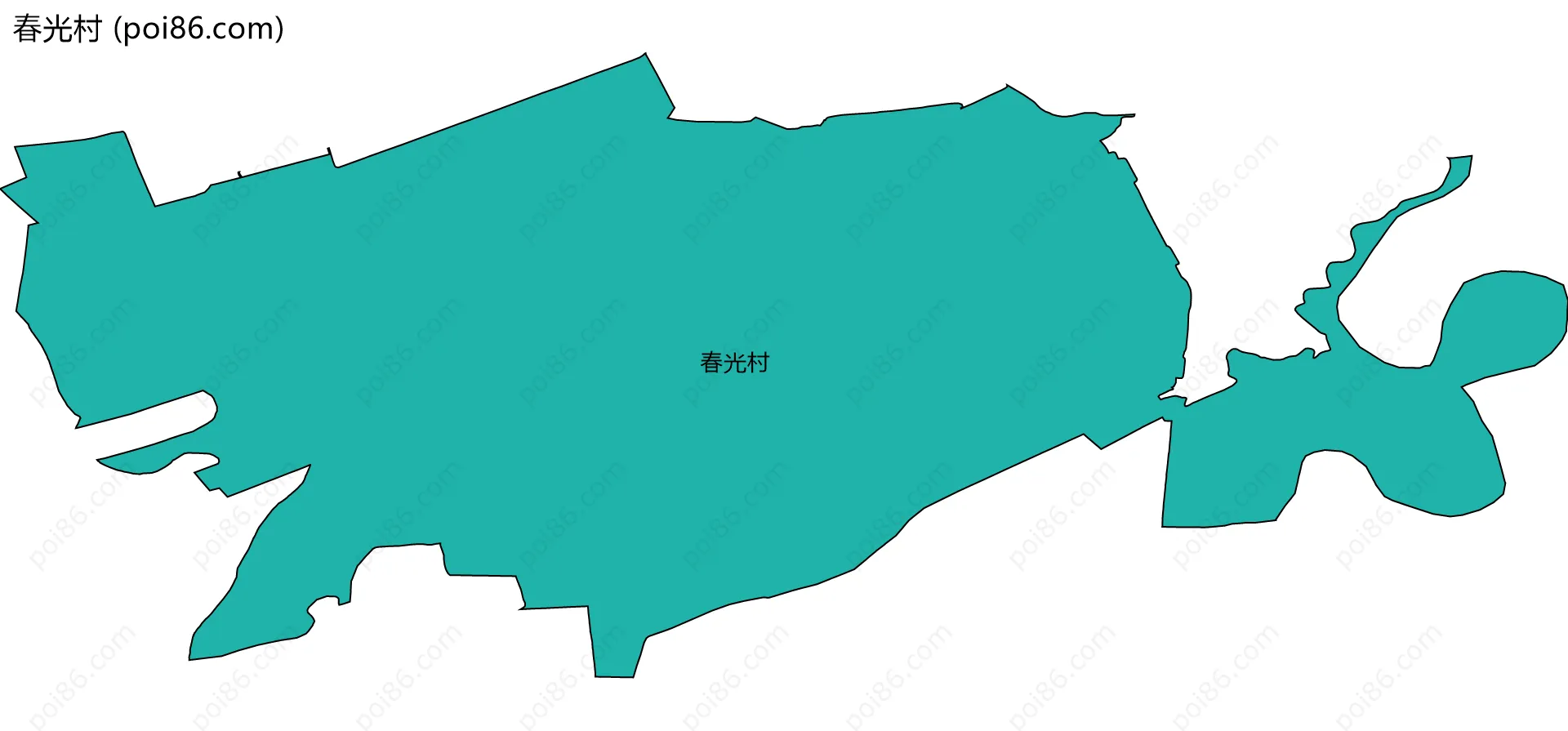 春光村边界地图