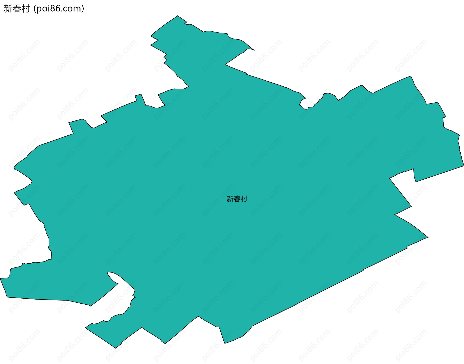 新春村边界地图