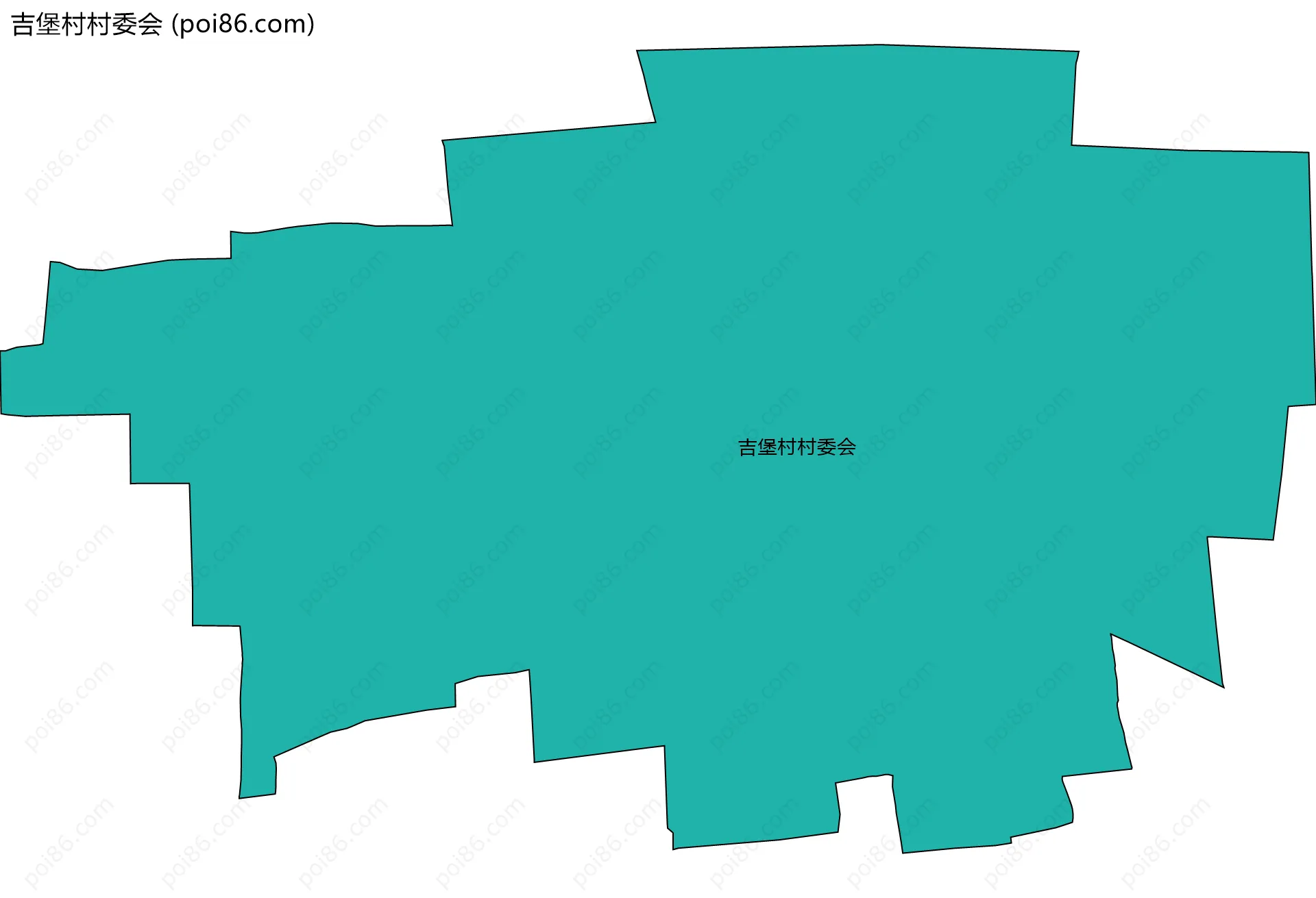 吉堡村村委会边界地图