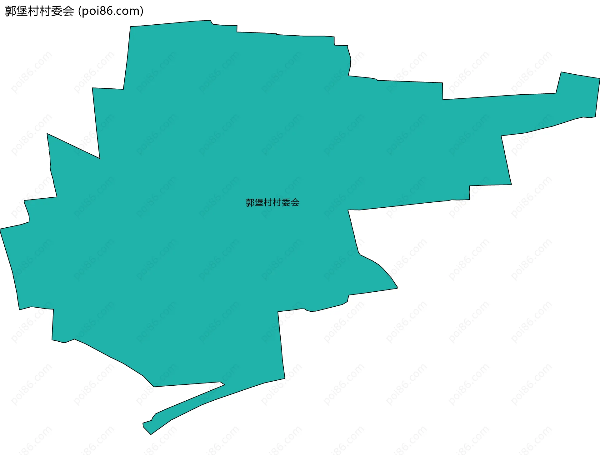 郭堡村村委会边界地图