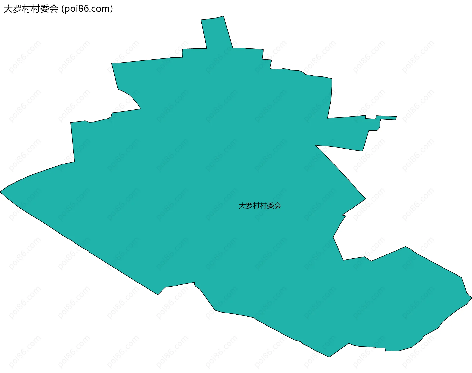 大罗村村委会边界地图
