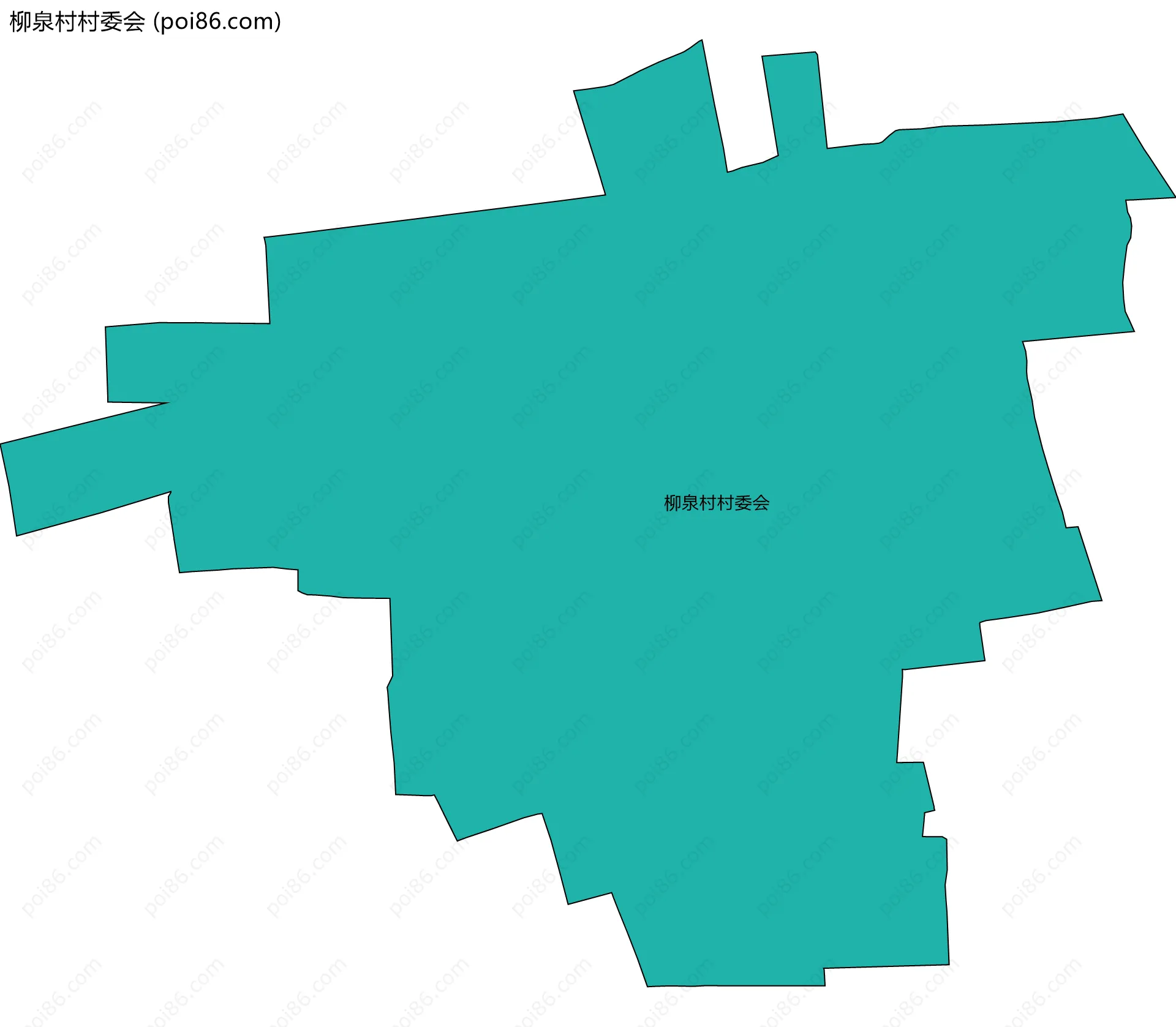 柳泉村村委会边界地图