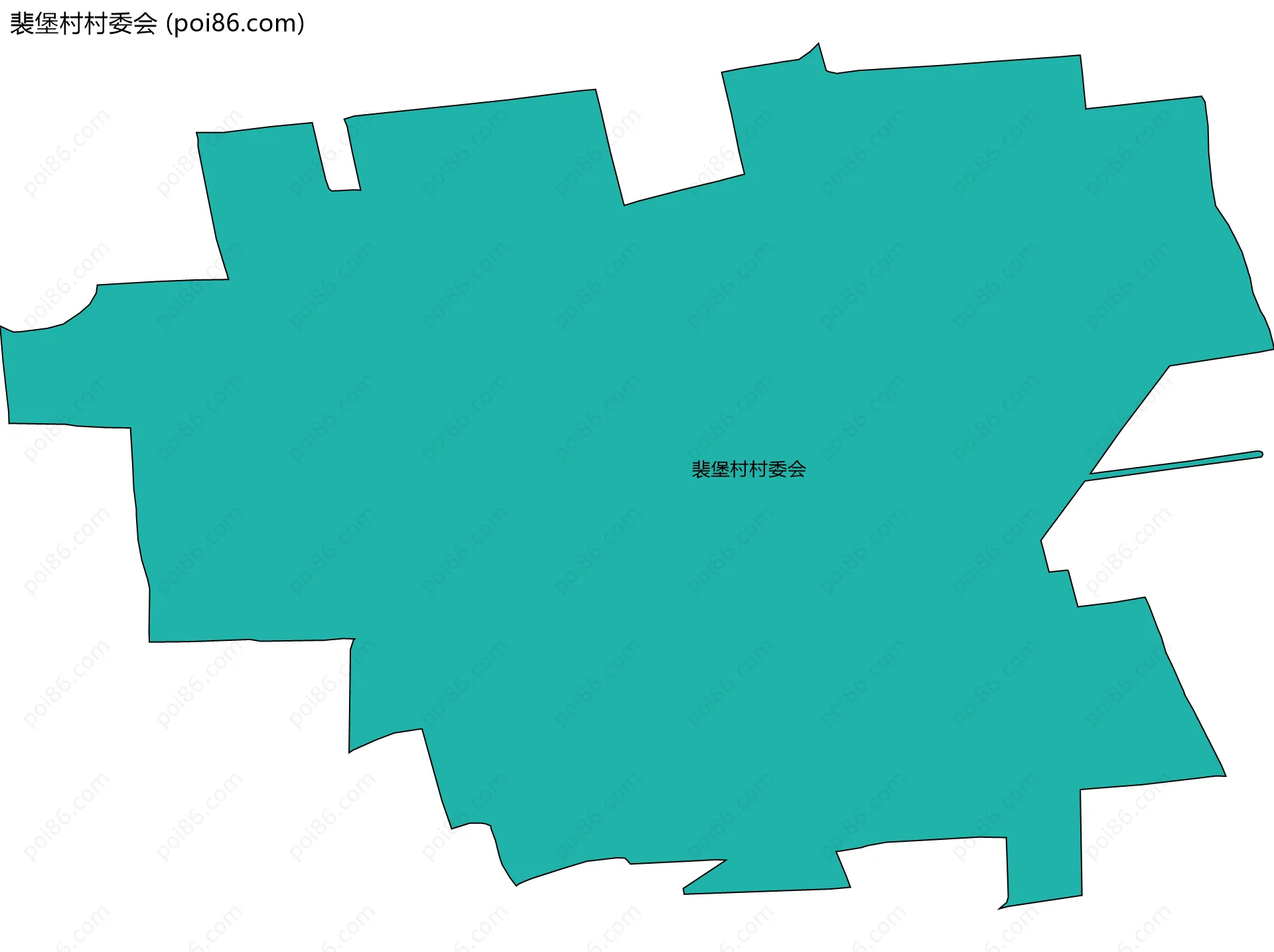 裴堡村村委会边界地图