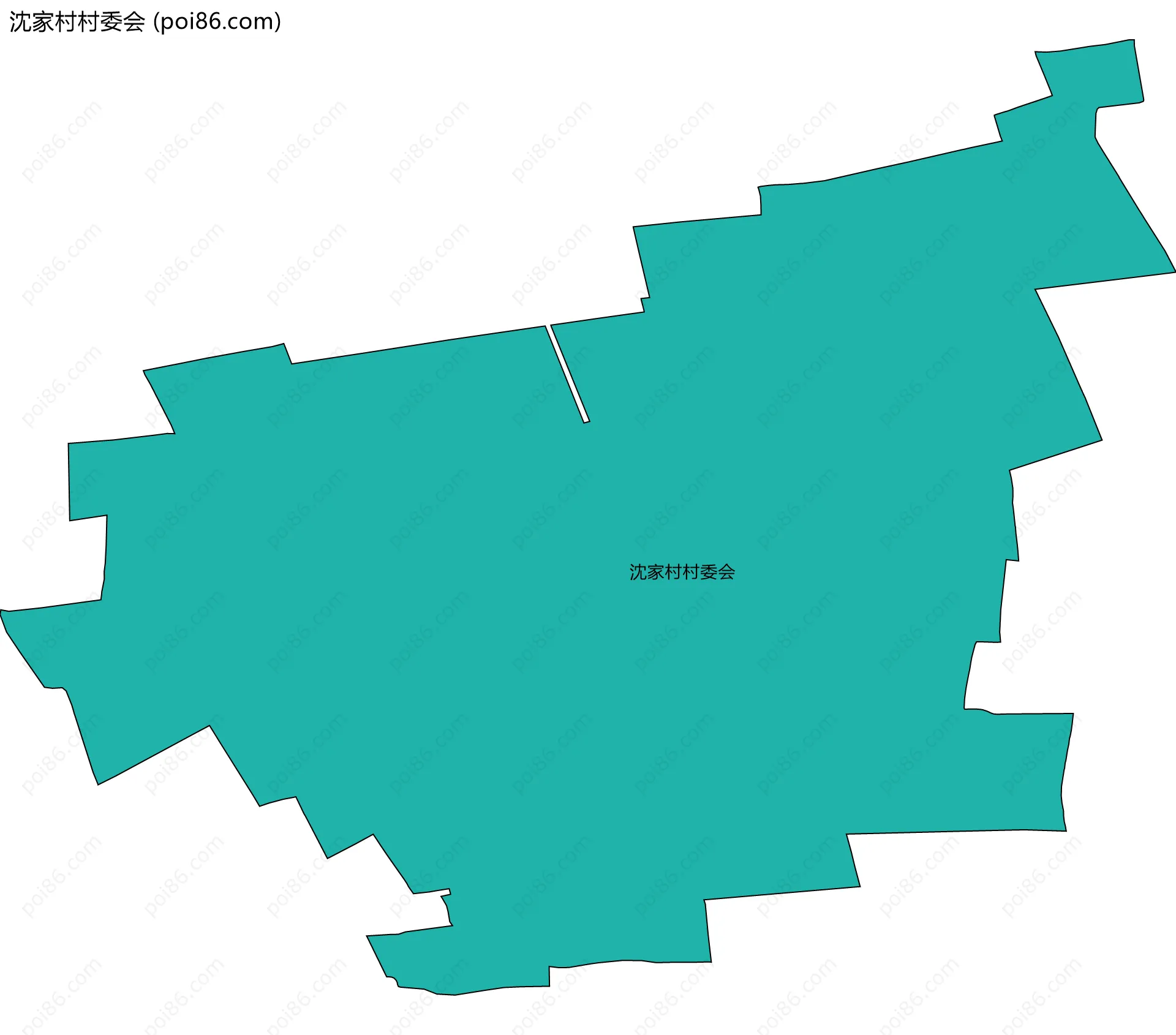 沈家村村委会边界地图