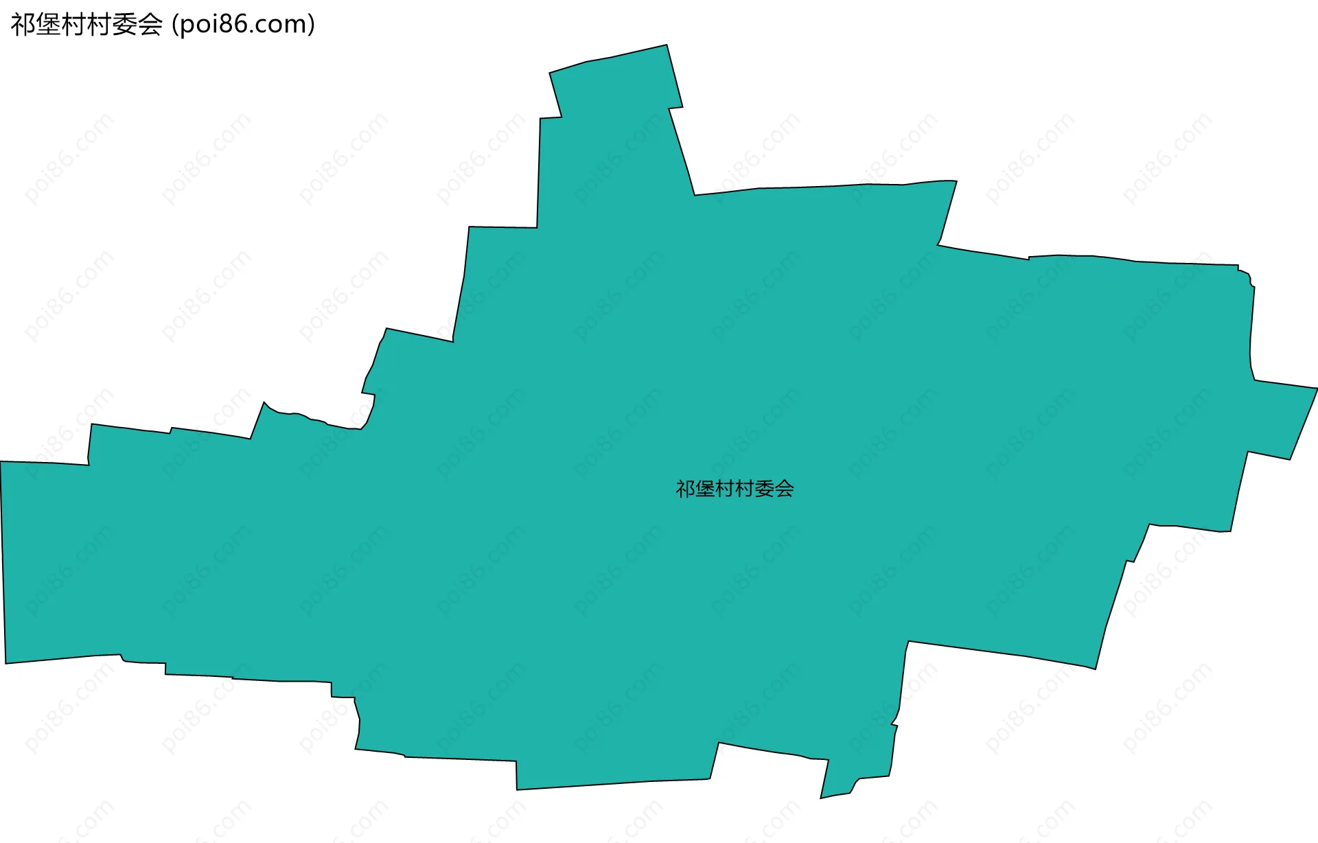 祁堡村村委会边界地图