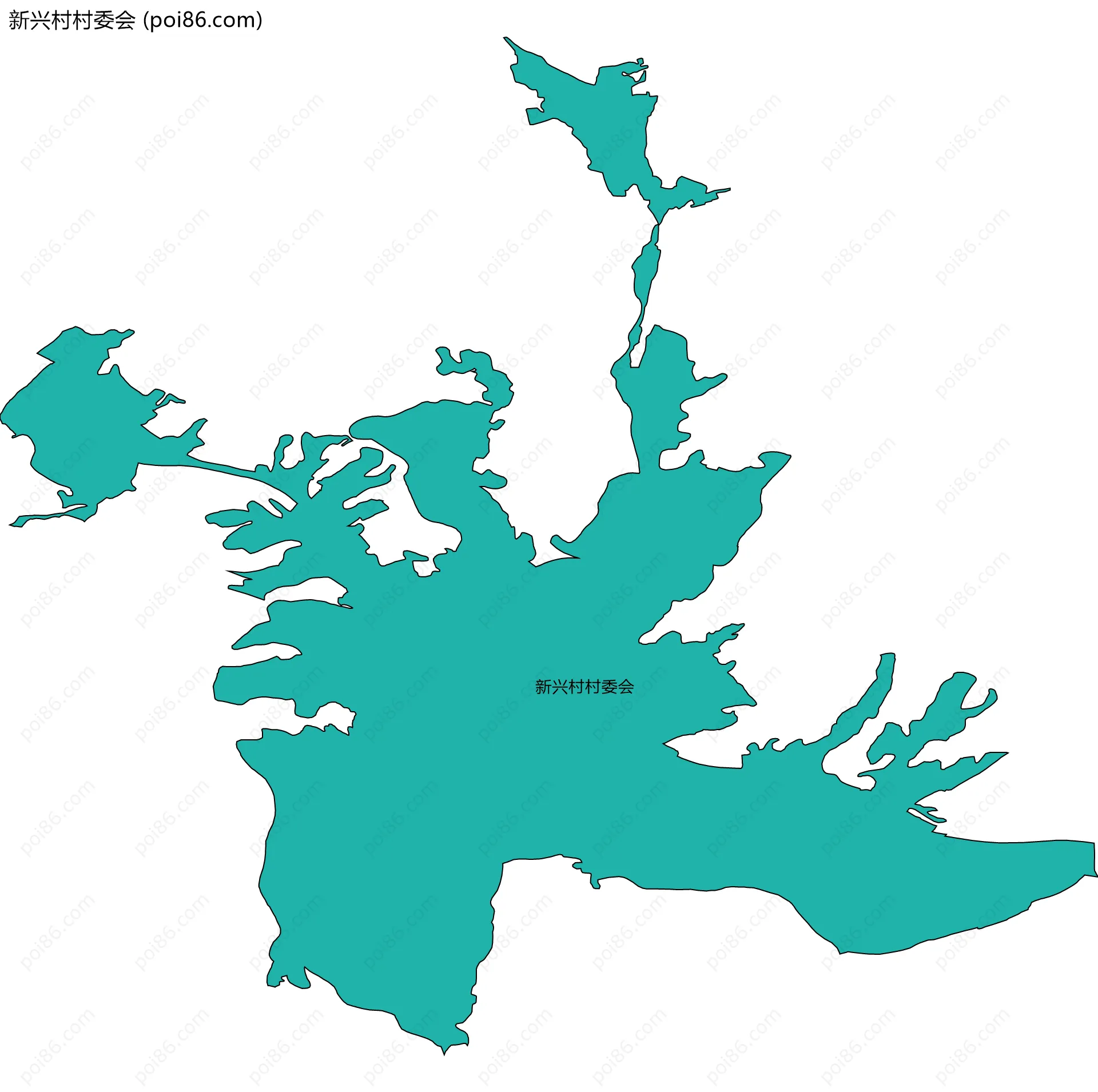 新兴村村委会边界地图